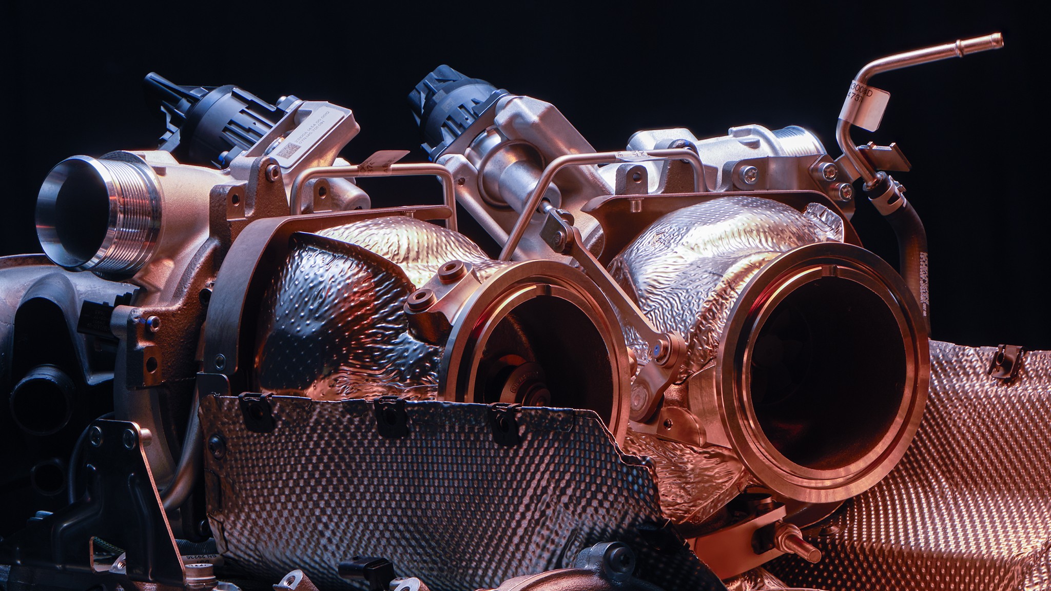 Lamborghini V8 Twin Turbocharger Hybrid Axial Motor Hot Vee 15