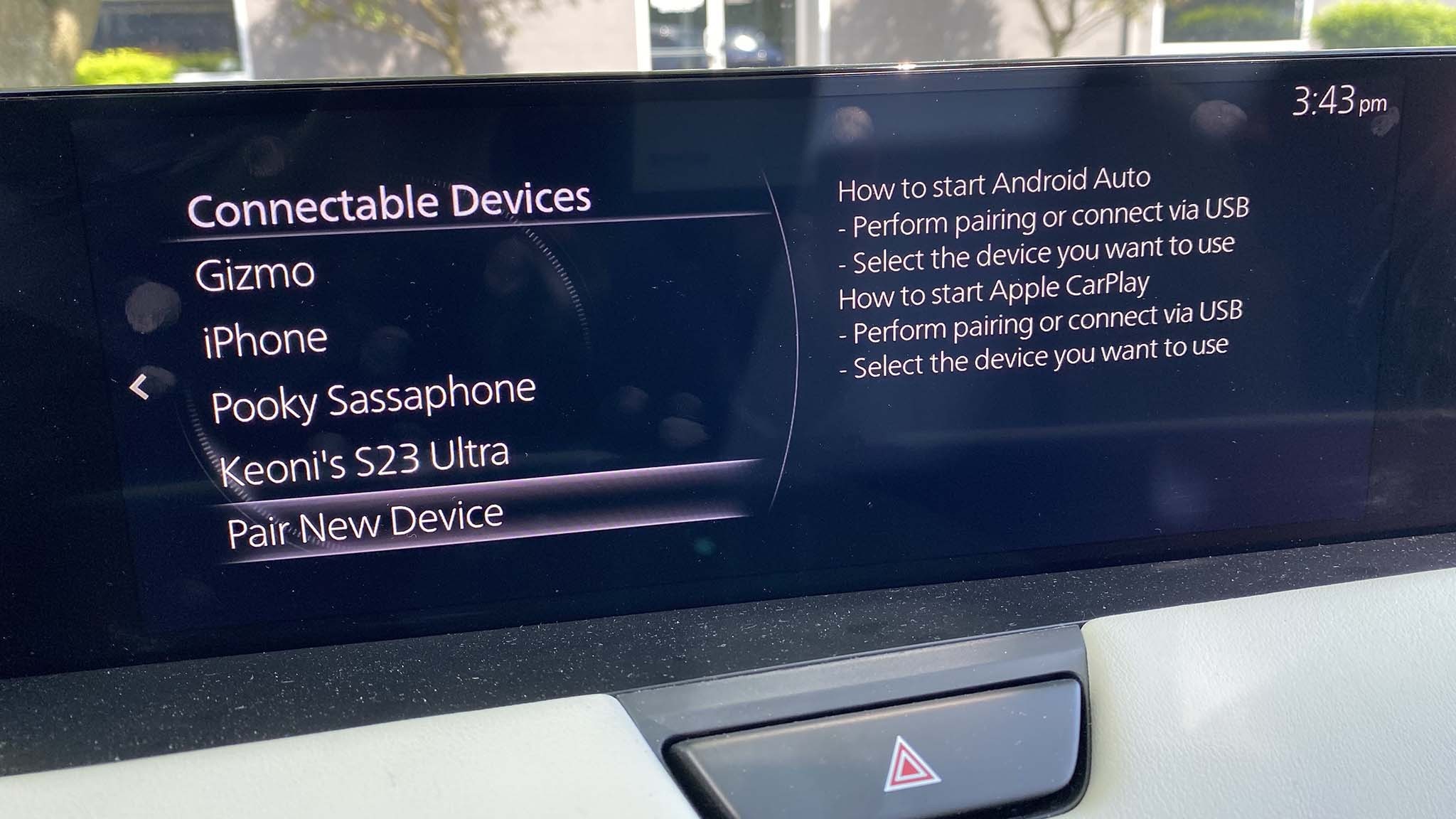 mazda CX 90 pair a phone