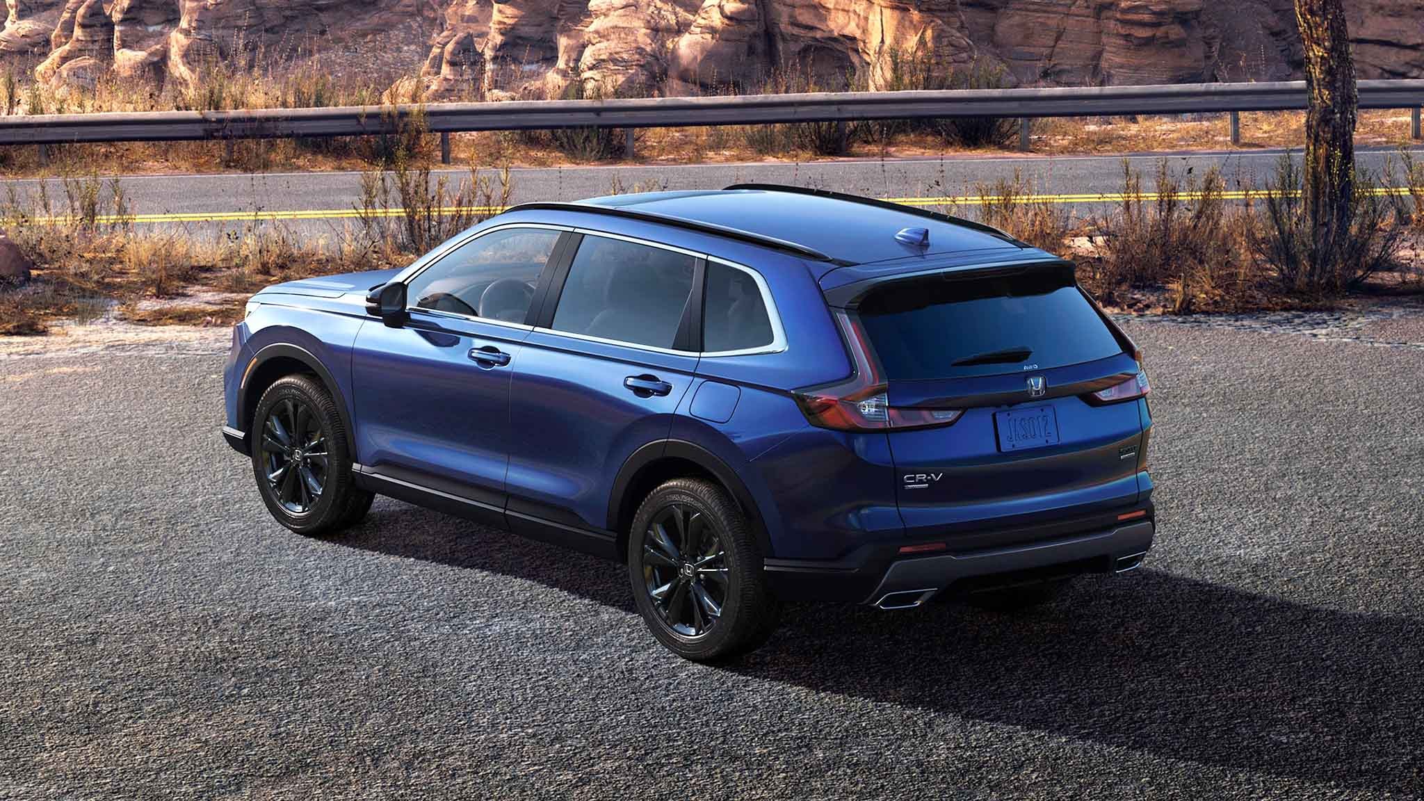 02 2025 Honda CR V Sport Touring hybrid rear view