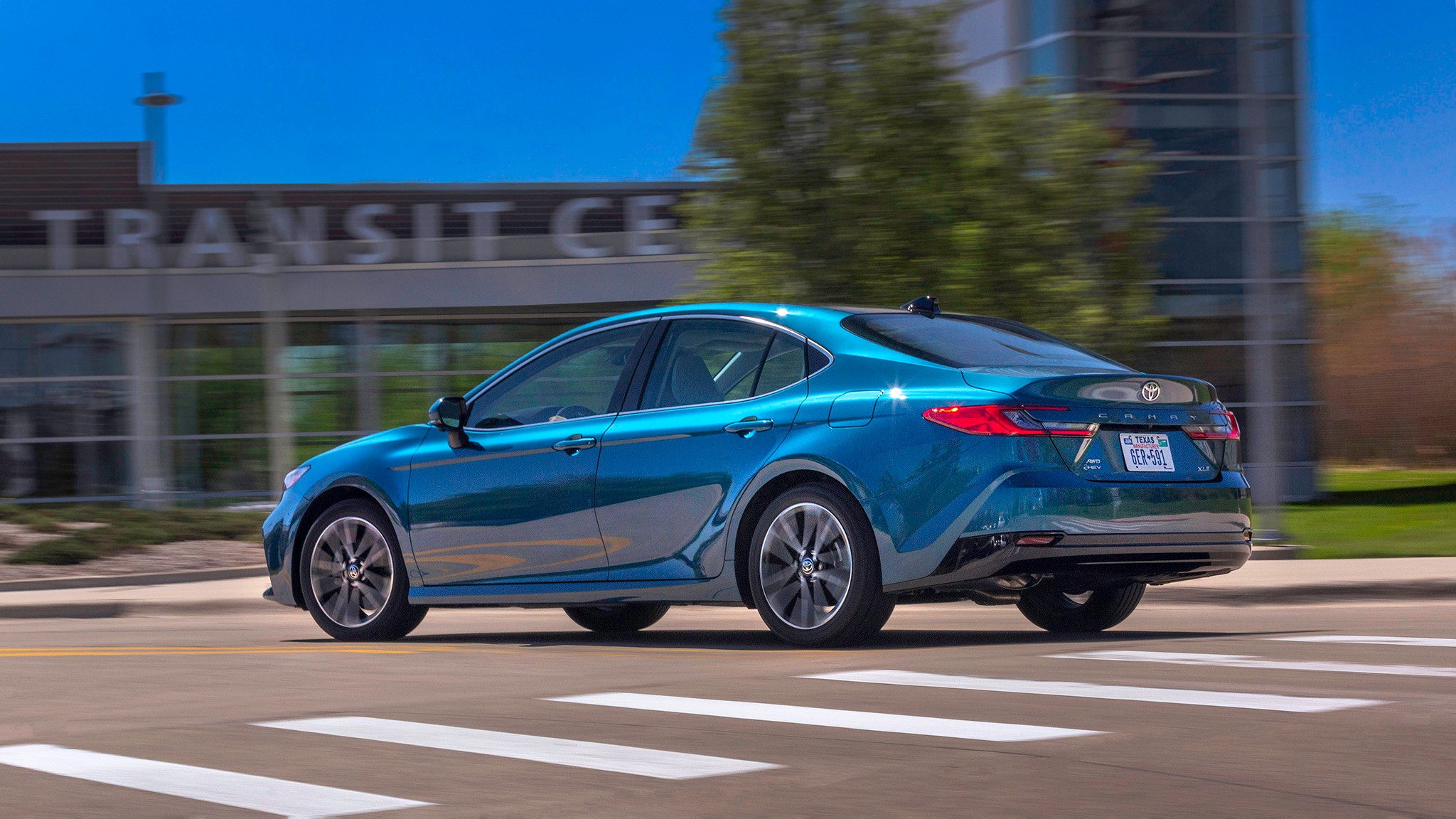 009 2025 Toyota Camry XLE AWD rear view