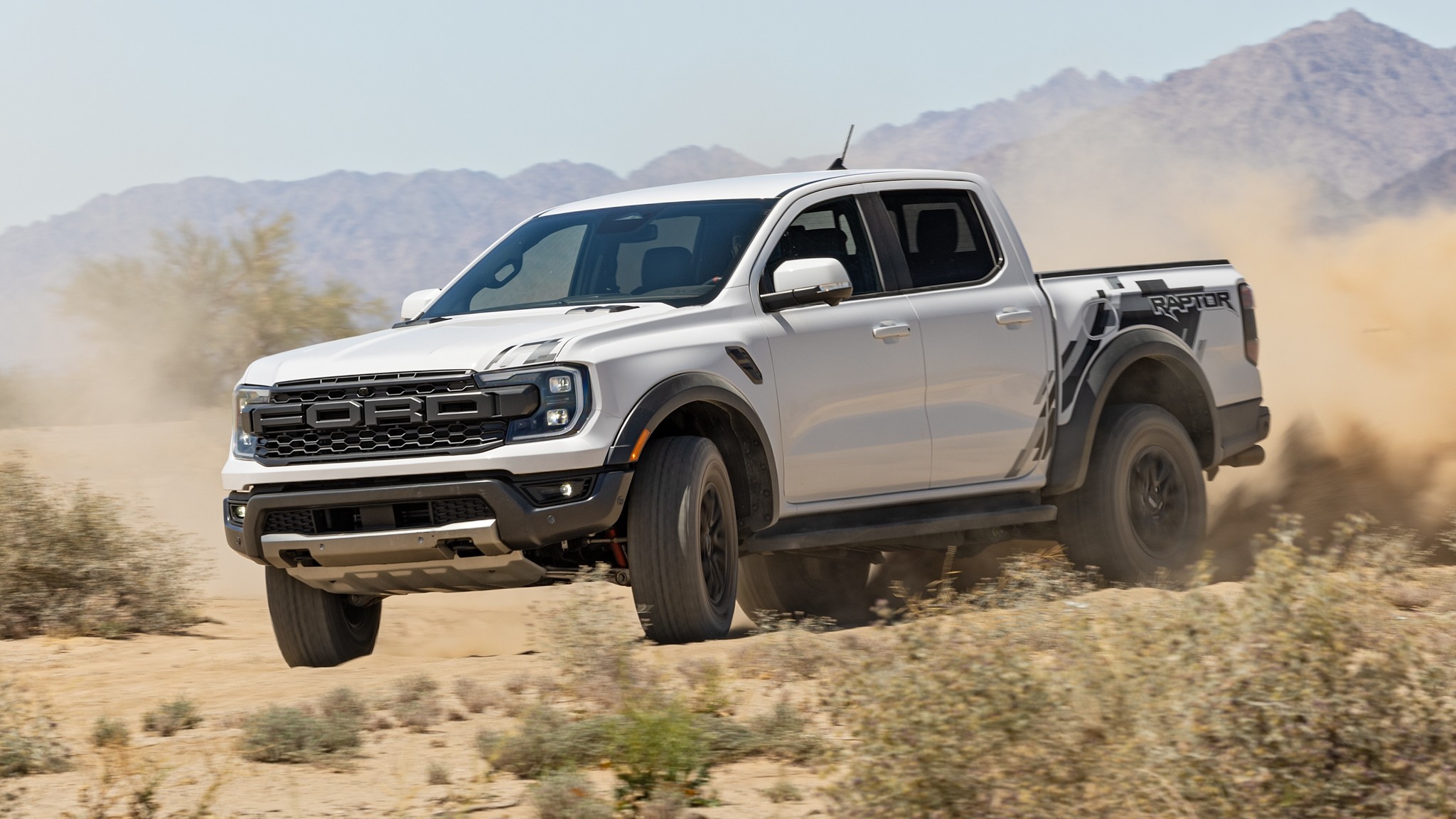 005 2024 Ford Ranger Raptor Front Three Quarter Action