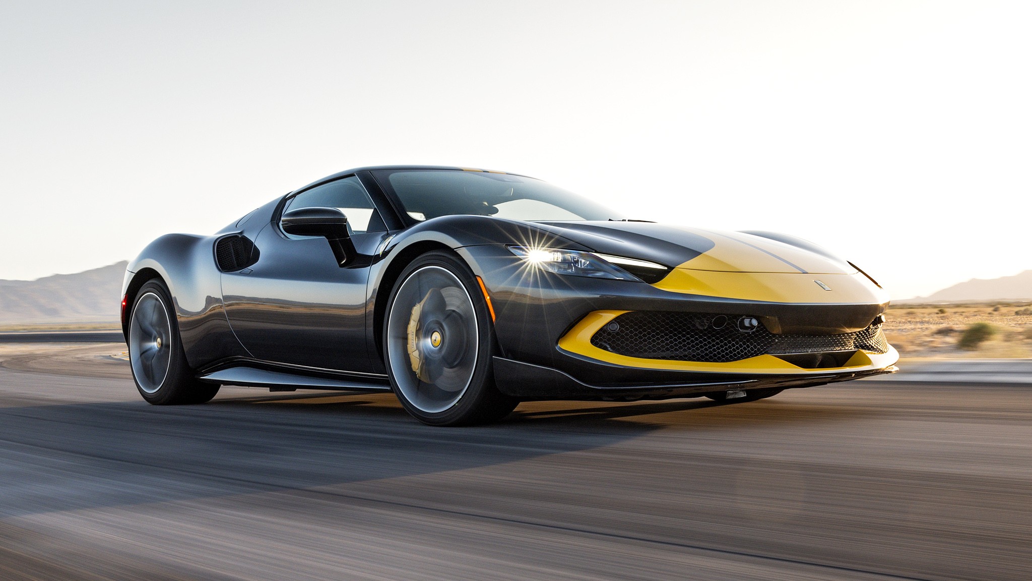 003 2024 Ferrari 296GTB Front Three Quarter Action