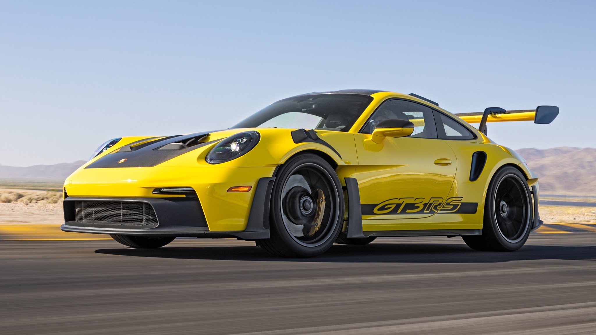 006 2024 Porsche 911 GT3RS Front Three Quarter Action