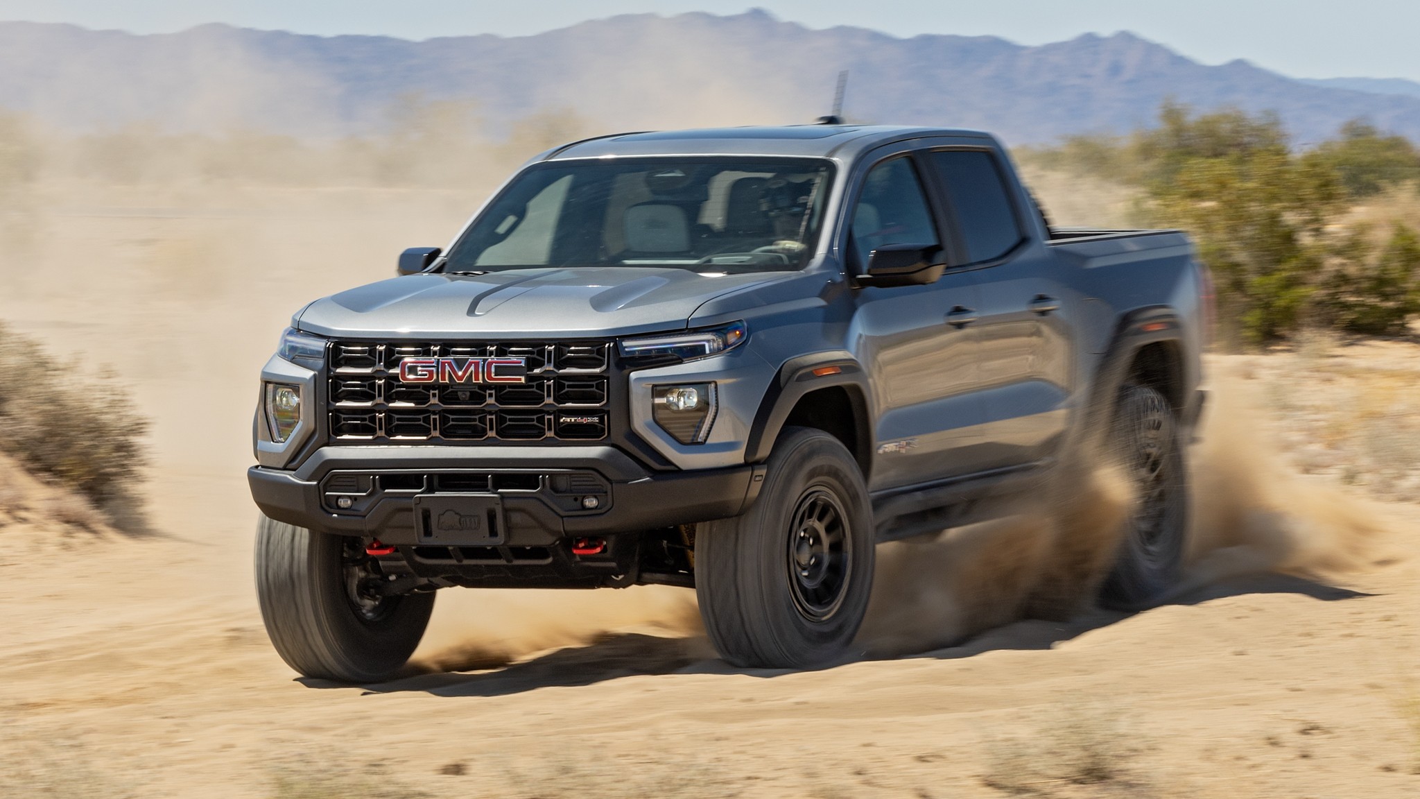 004 2024 GMC Canyon AT4X Front Three Quarter Action