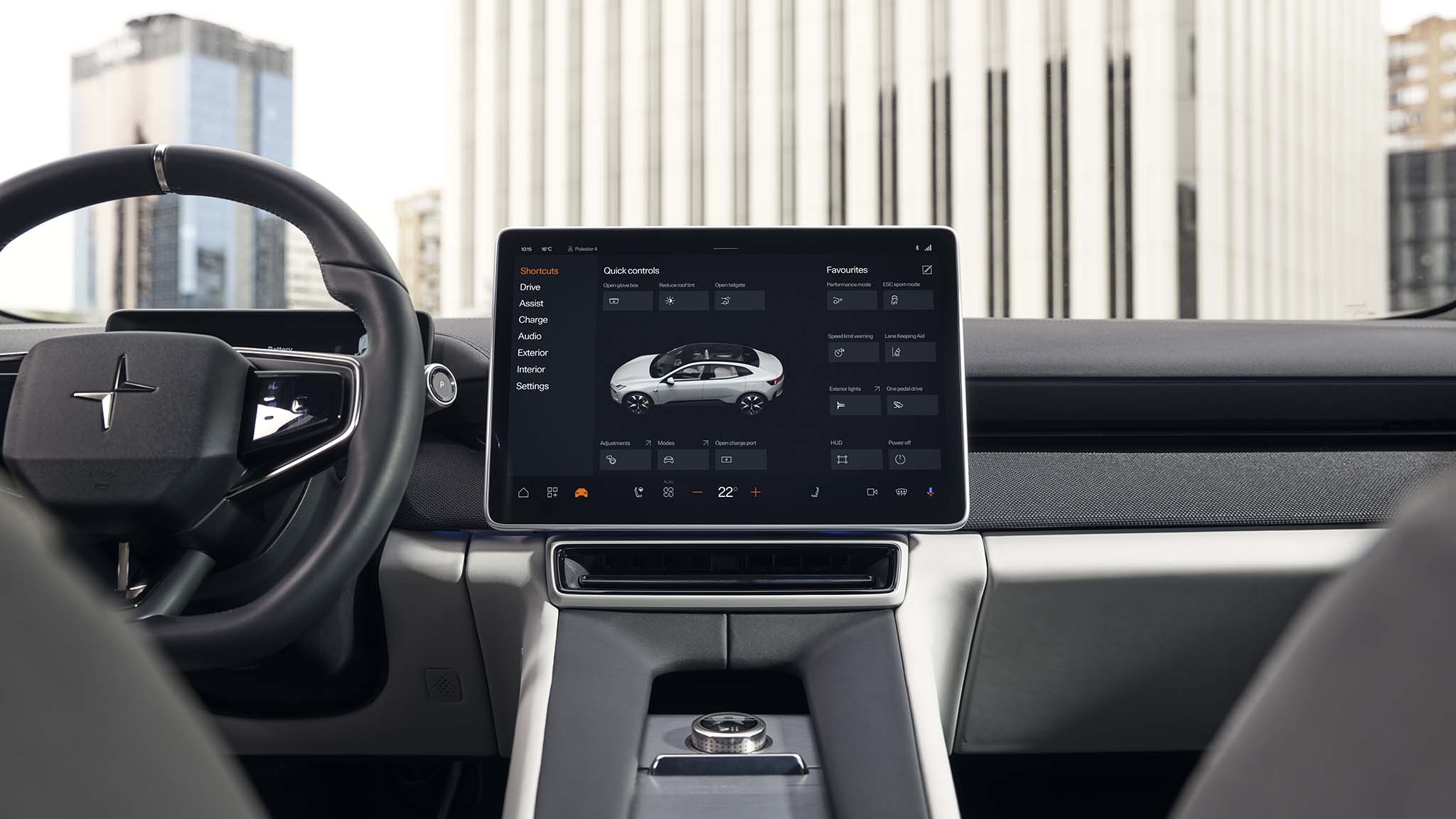 021 2025 polestar 4 first drive review infotainment screen
