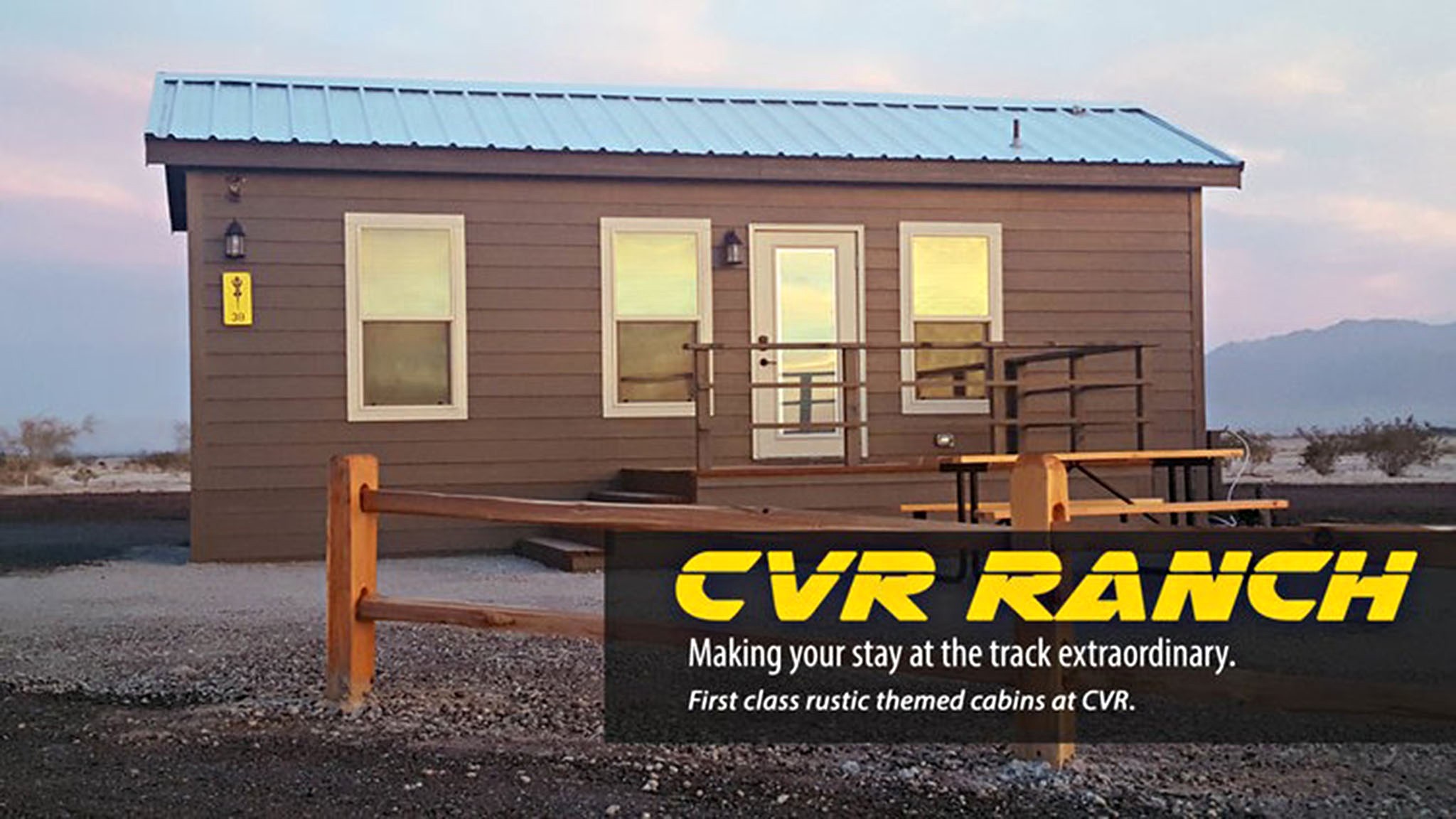 Chuckwalla Valley raceway cabin