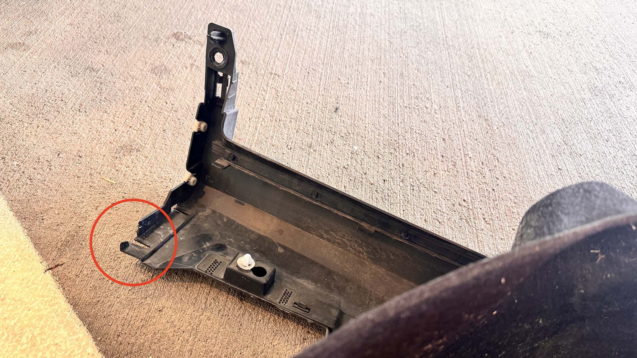 2024 polestar 2 single motor mud flap repair 5