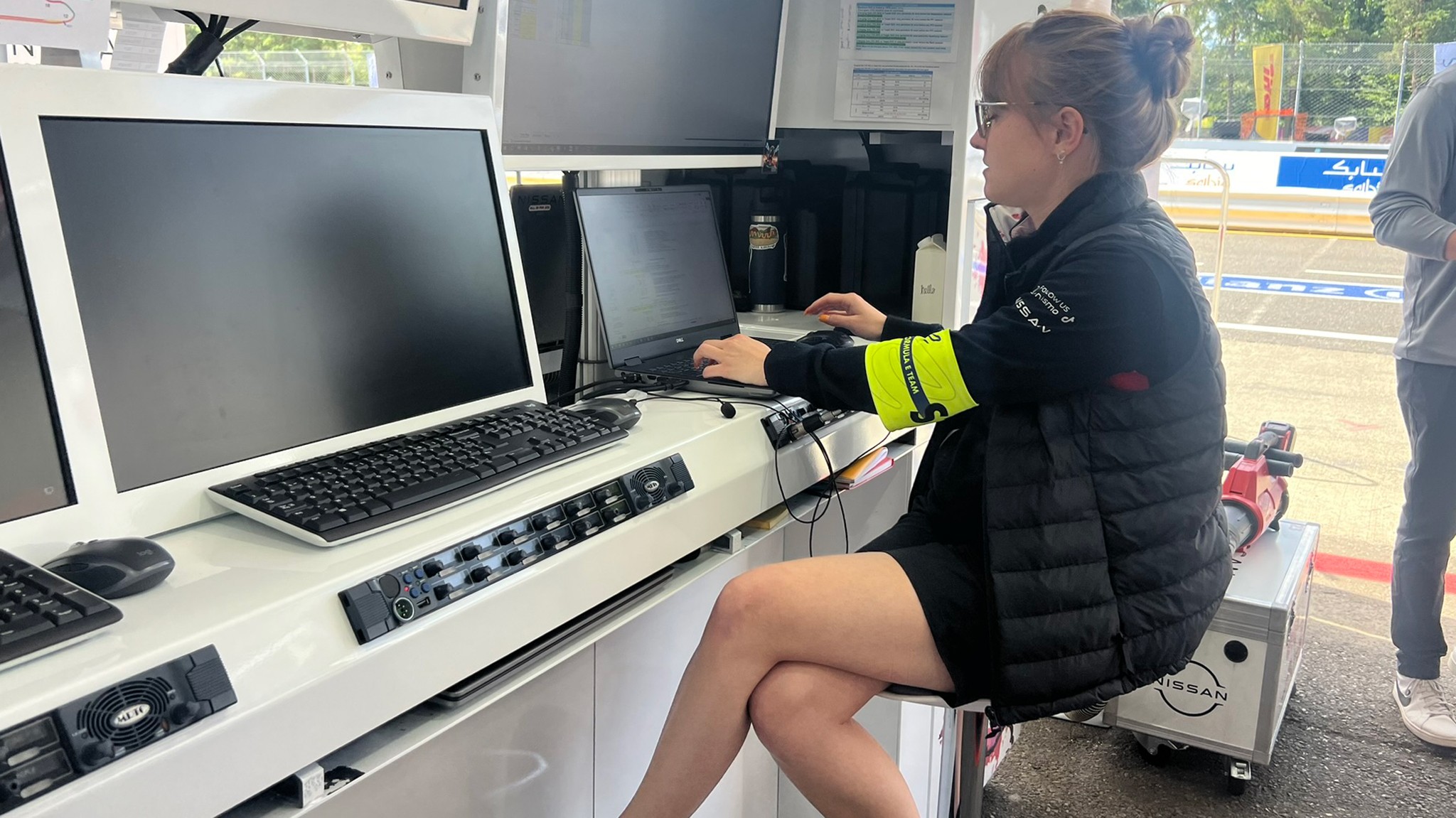 nissan formula e portland at computer working