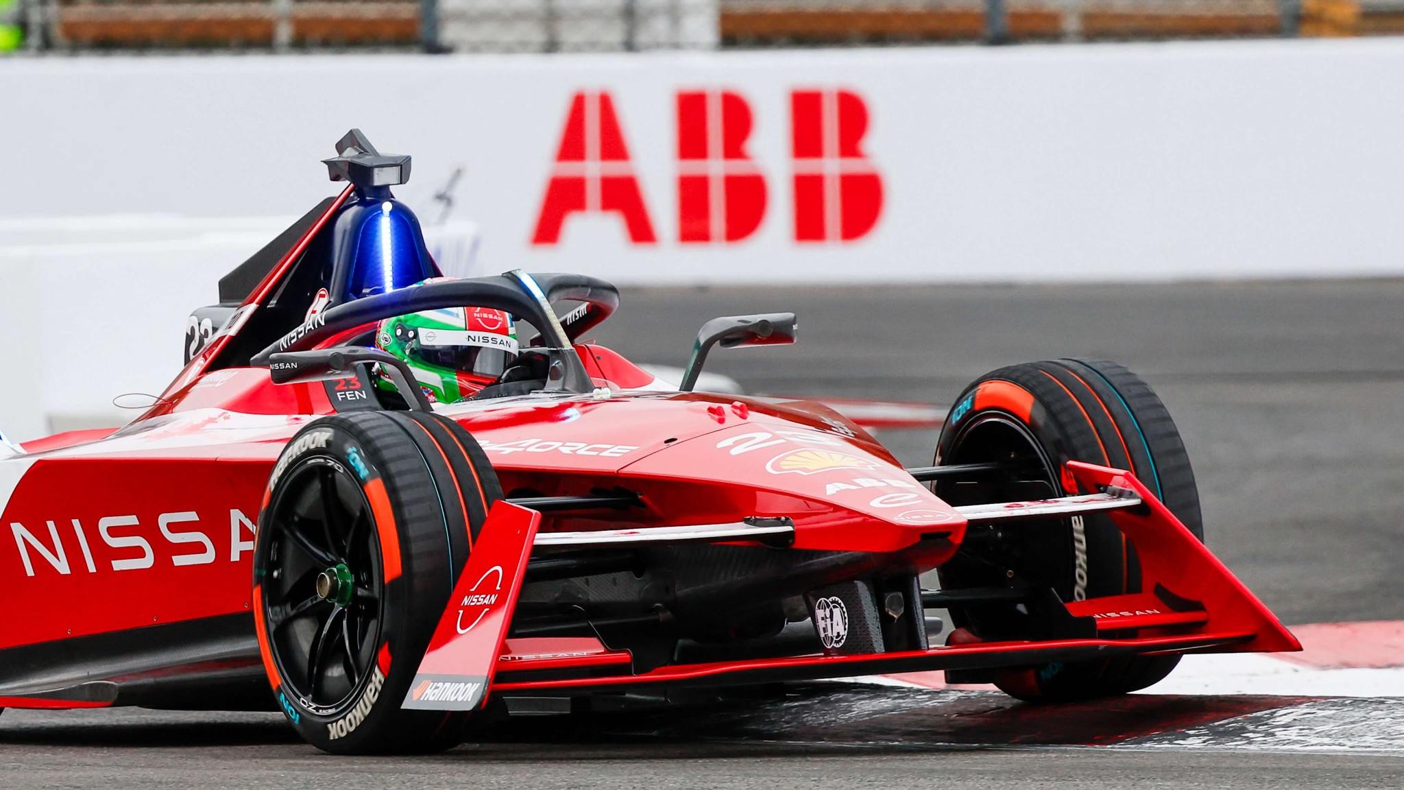 nissan formula e portland car on track