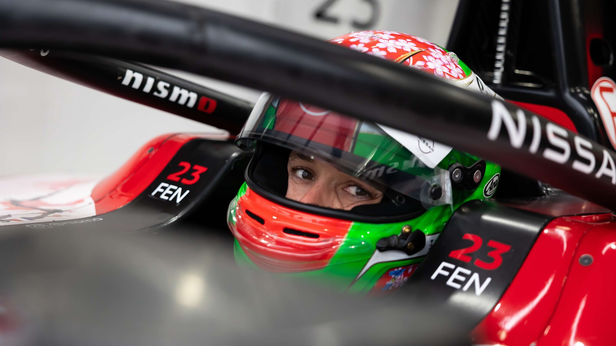 nissan formula e portland driver in car