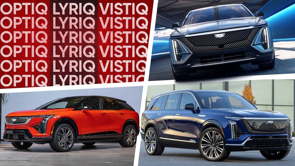 000 cadillac optiq vs lyriq vs vistiq motortrend ryan lugo design
