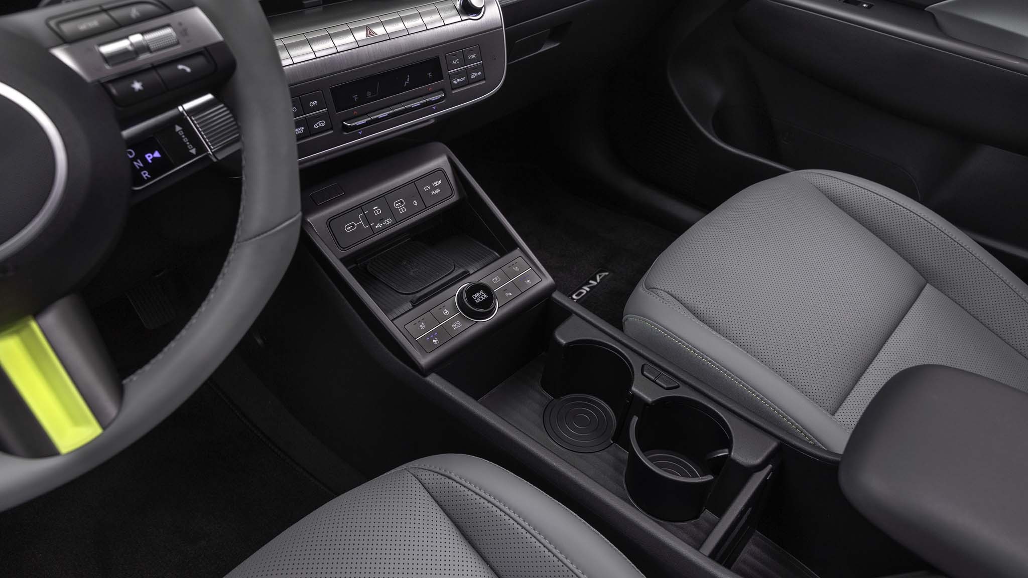 029 2024 Hyundai Kona Electric Limited center console