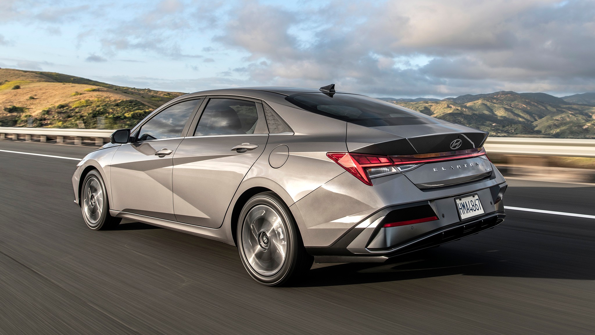 7 2025 Hyundai Elantra Hybrid rear view