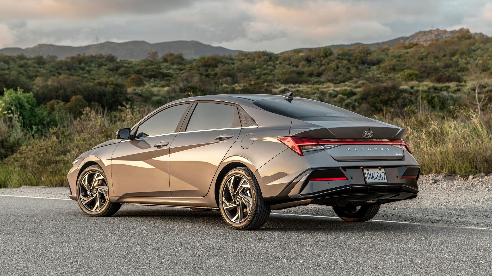 14 2025 Hyundai Elantra Hybrid rear view
