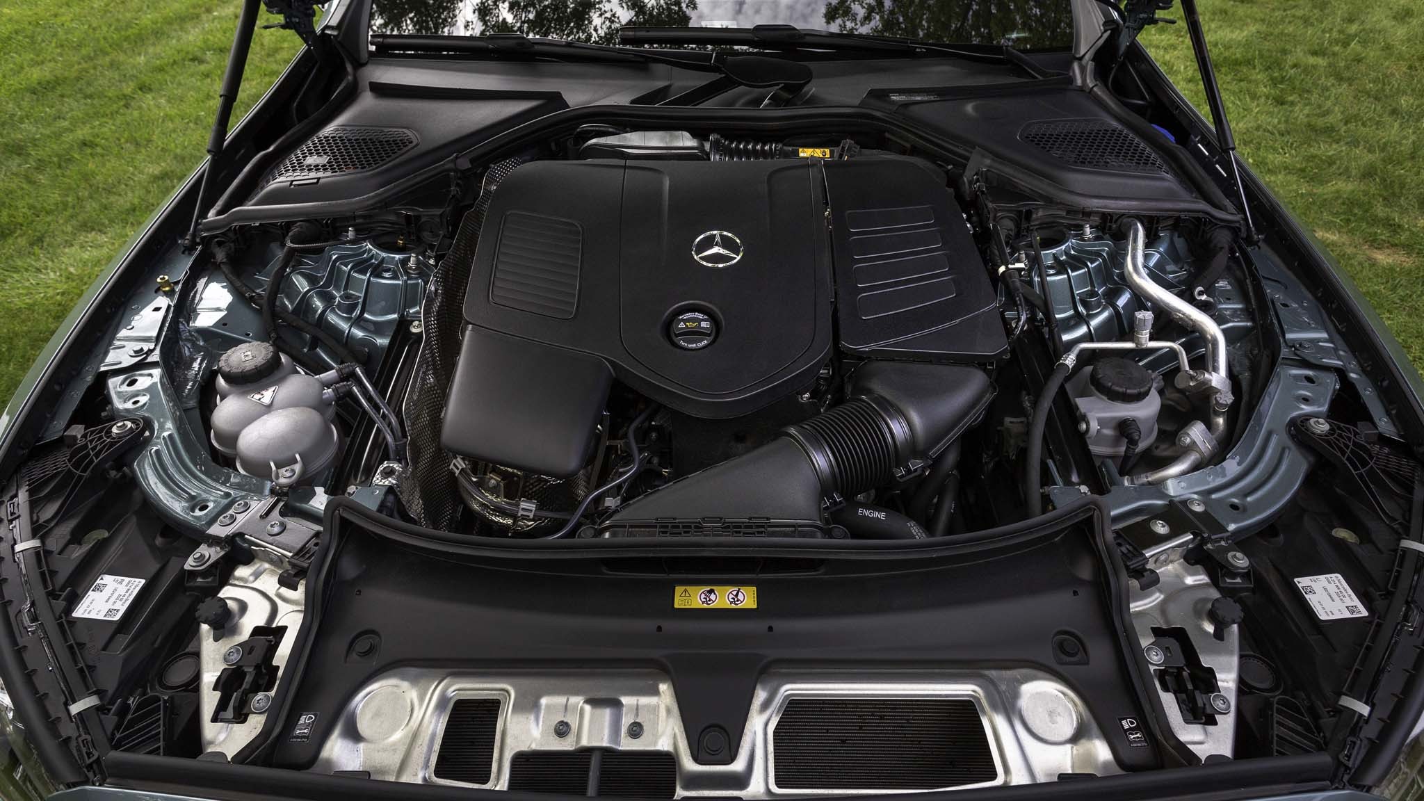 029 2024 Mercedes Benz E350 4Matic under hood