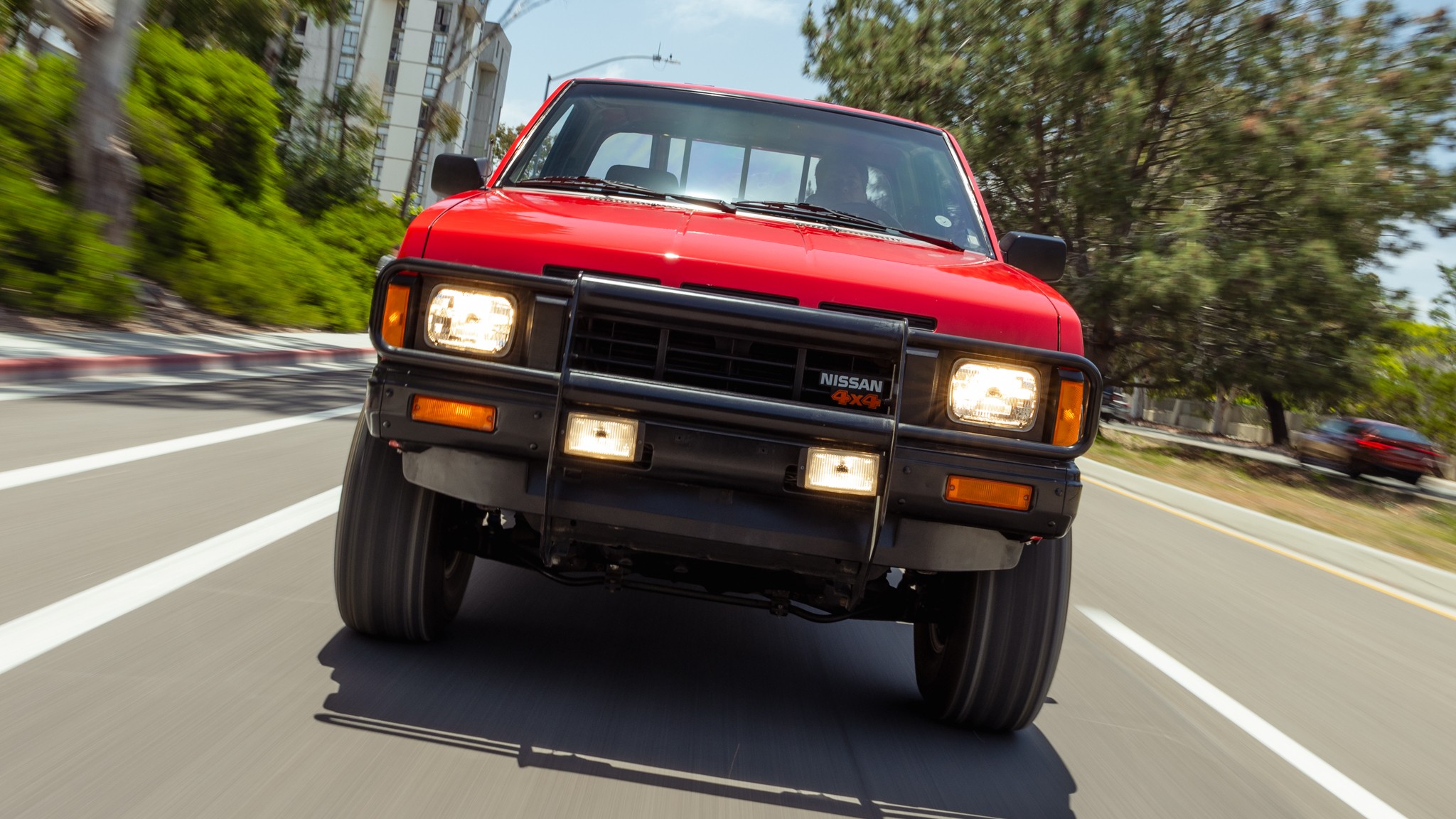 005 Nissan Hardbody Vintage Truck Drive Motion Front Nose