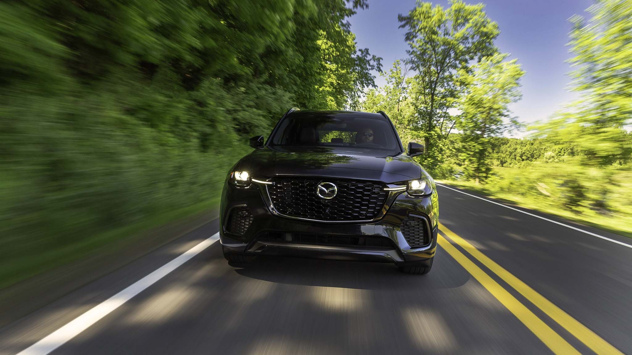 002 2025 Mazda CX 70 Turbo S Premium front in motion view