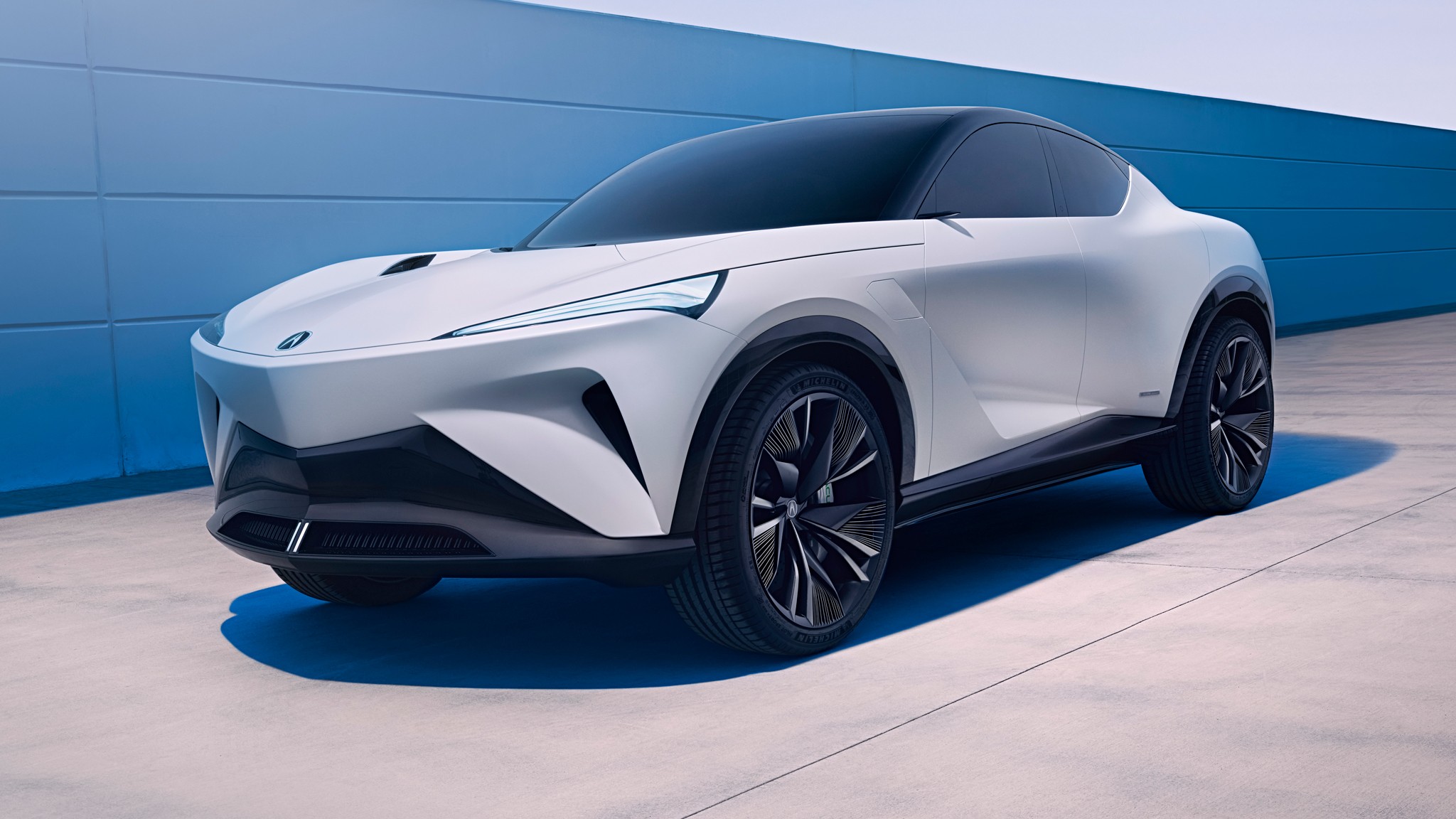 acura precision ev concept front three quarter lead monterey 2024