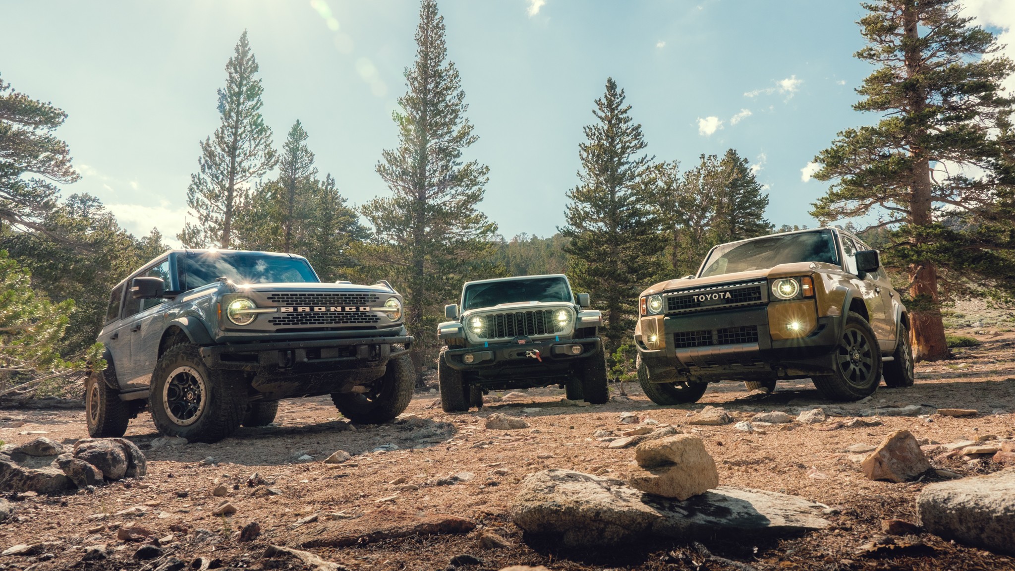 006 OffRoad SUV Comparo LandCruiser Wrangler Bronco