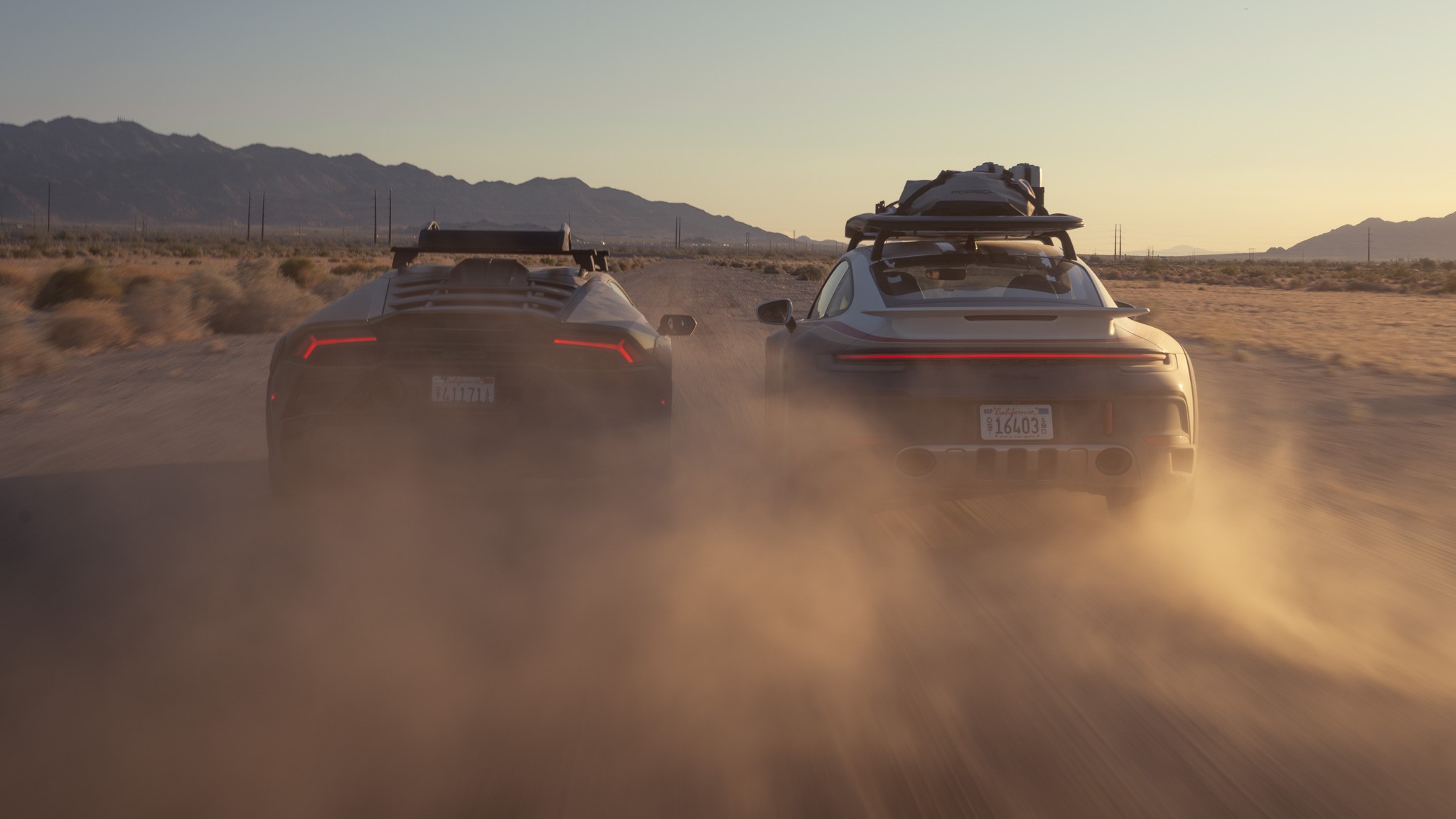 009 2024 Huracan Sterrato vs Porsche 911 Dakar
