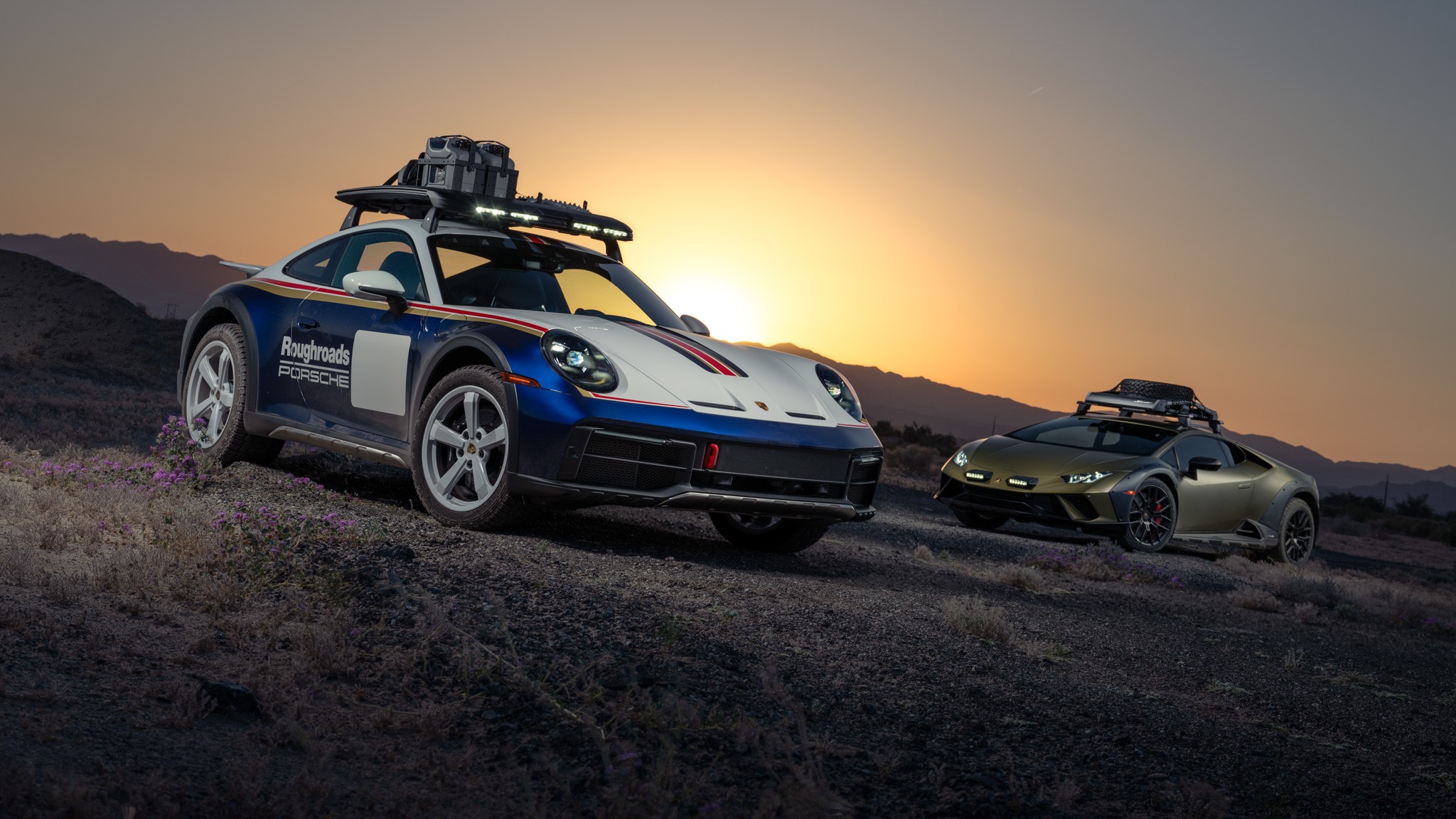 001 2024 Huracan Sterrato vs Porsche 911 Dakar Static LEAD