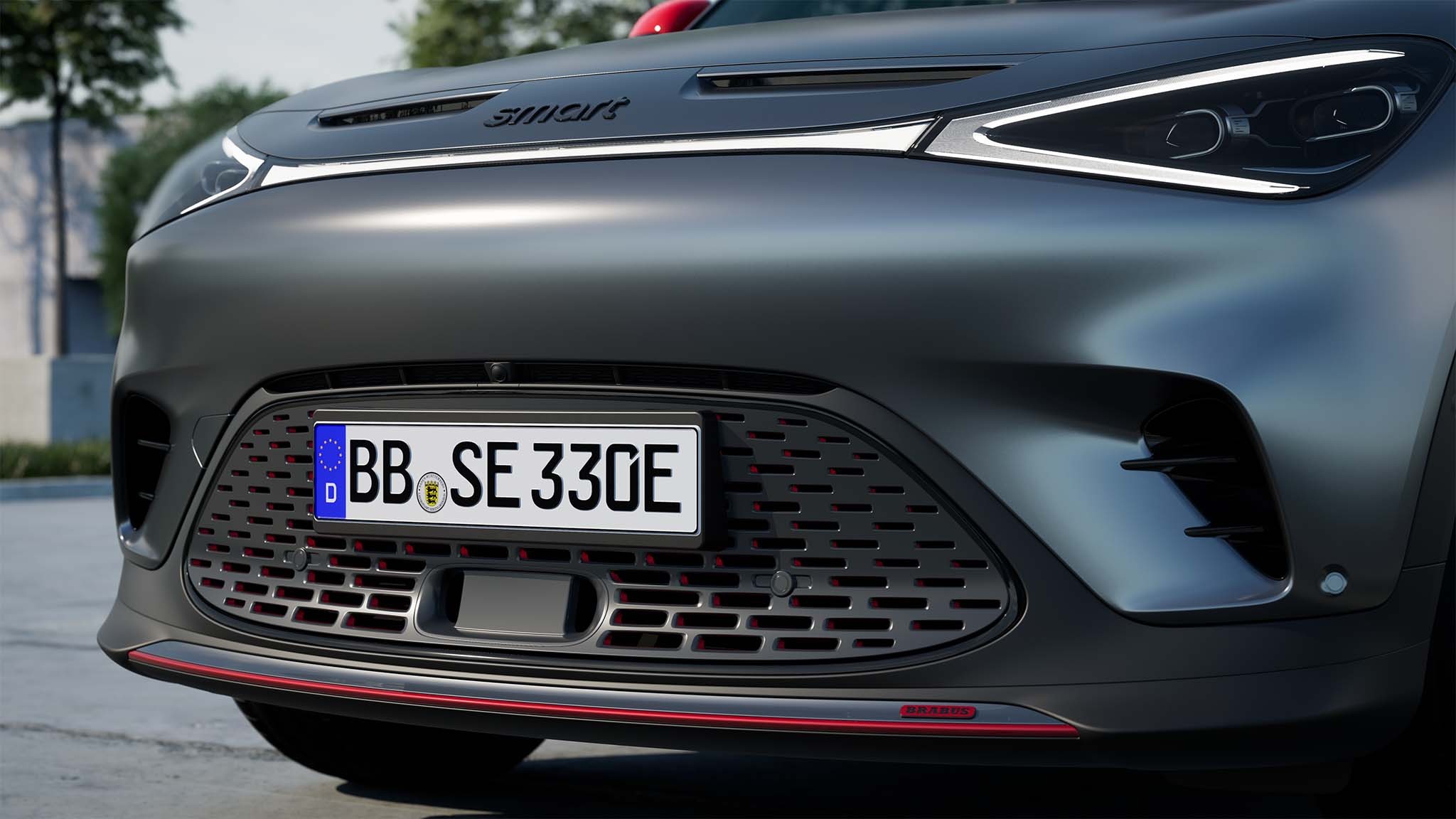 eu brabus atomgreymatt radiantred ext 024 frontgrill detail urban