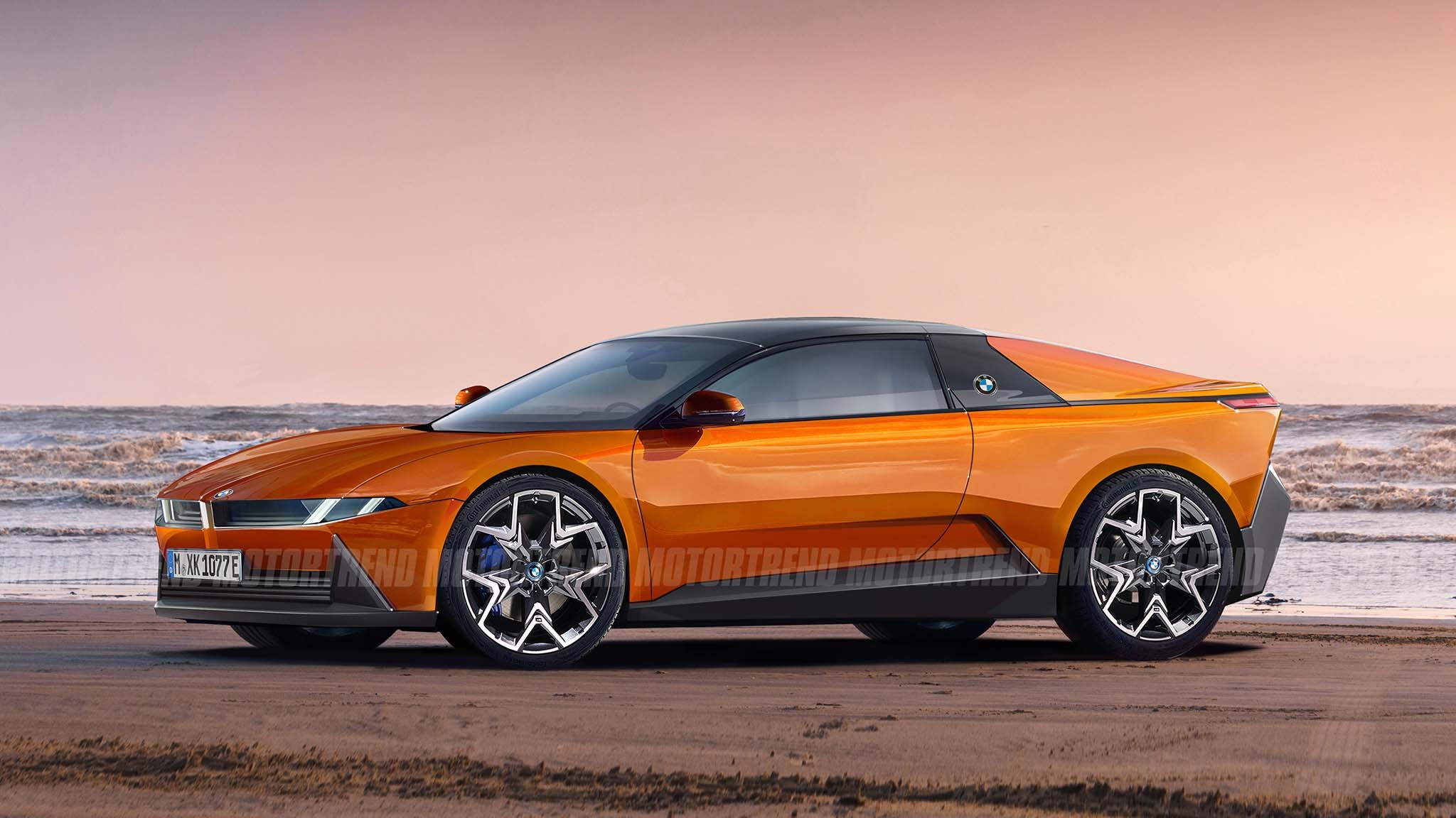 001 BMW neue Klasse XCoupe front orange