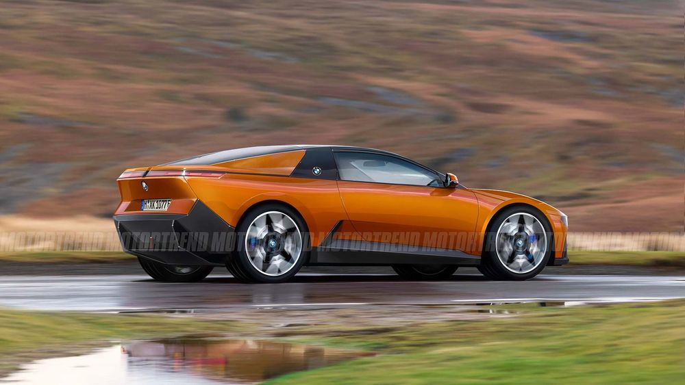 002 BMW neue Klasse XCoupe rear orange