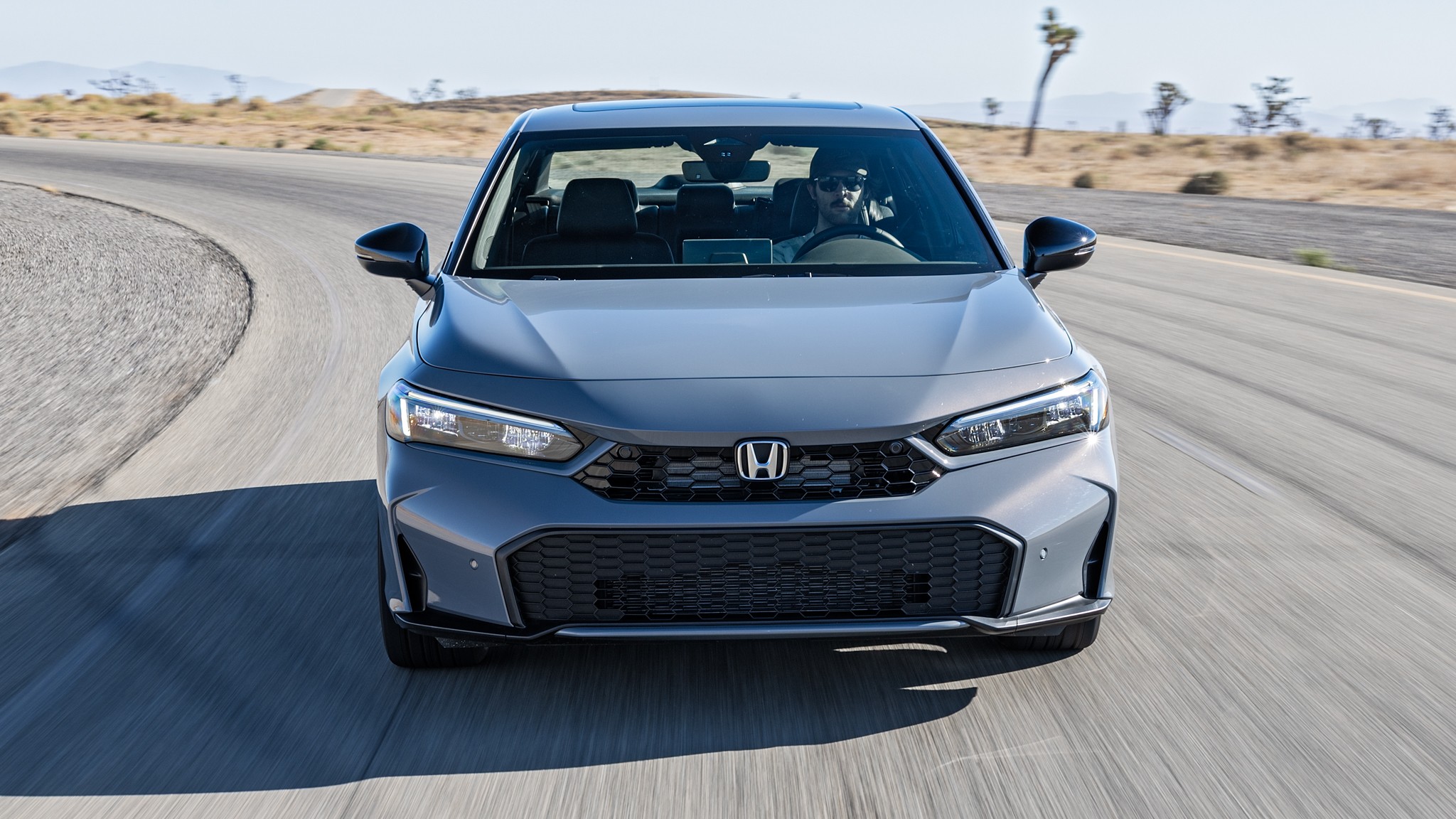 003 2025 Honda Civic Hybrid Sport Touring Nose Action front view