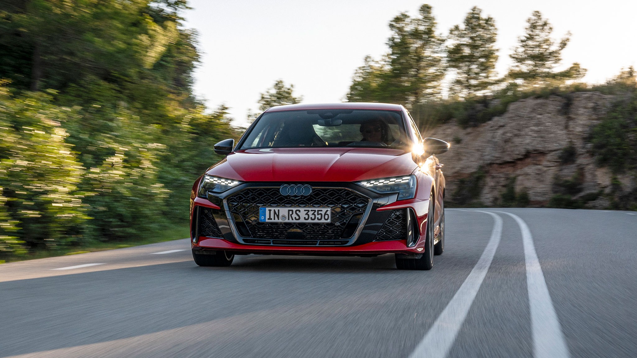 2025 audi rs3 sedan progressive red 11