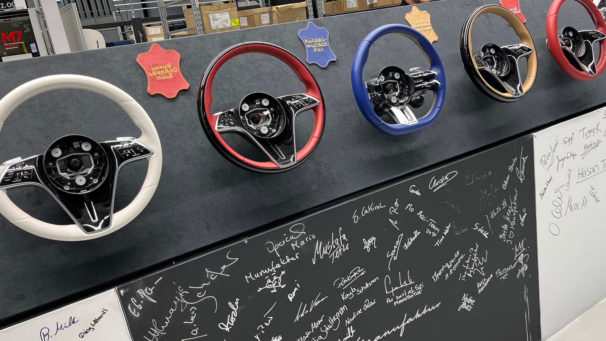 mercedes benz manufactkur factory steering wheels