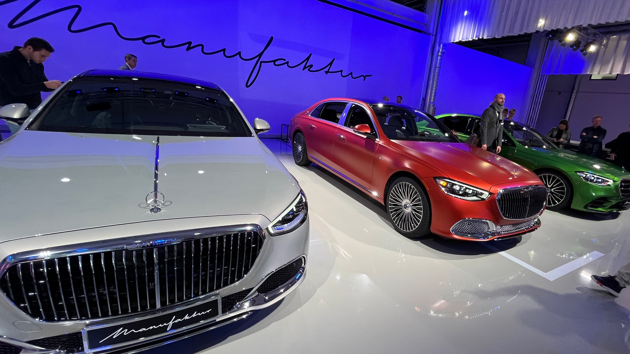 mercedes benz manufactkur studio cars on display