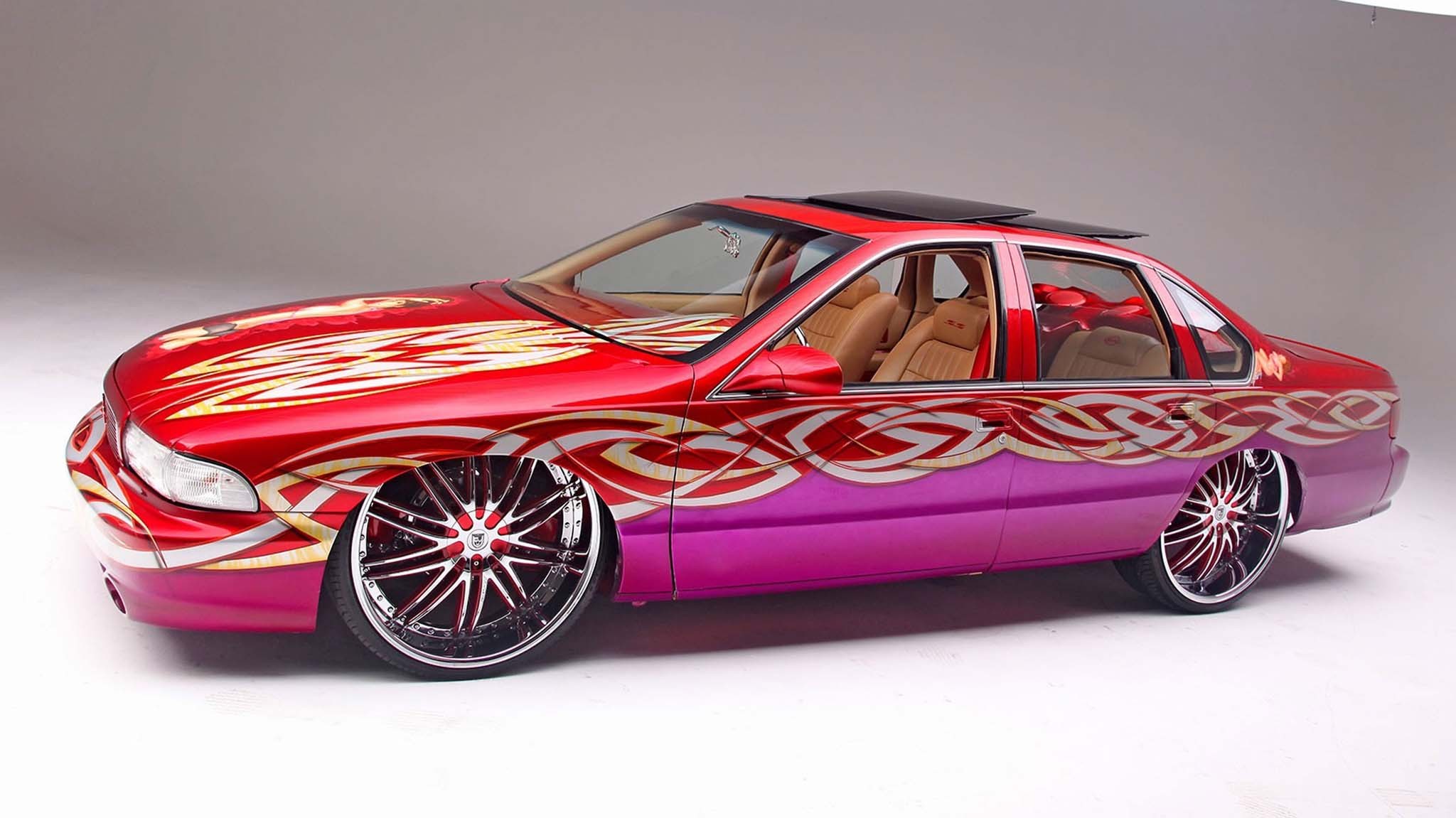 009 old school cars 1996 chevrolet impala ss lowrider side view
