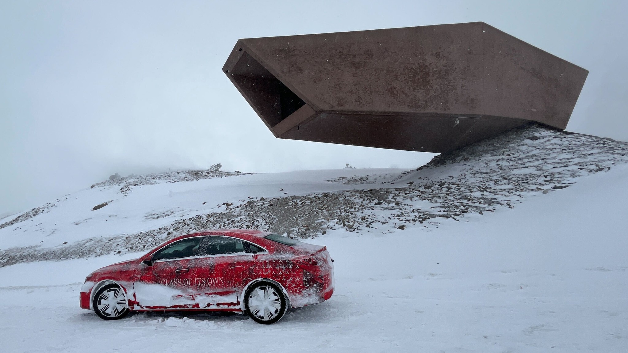 mercedes benz cla class prototype italian alps