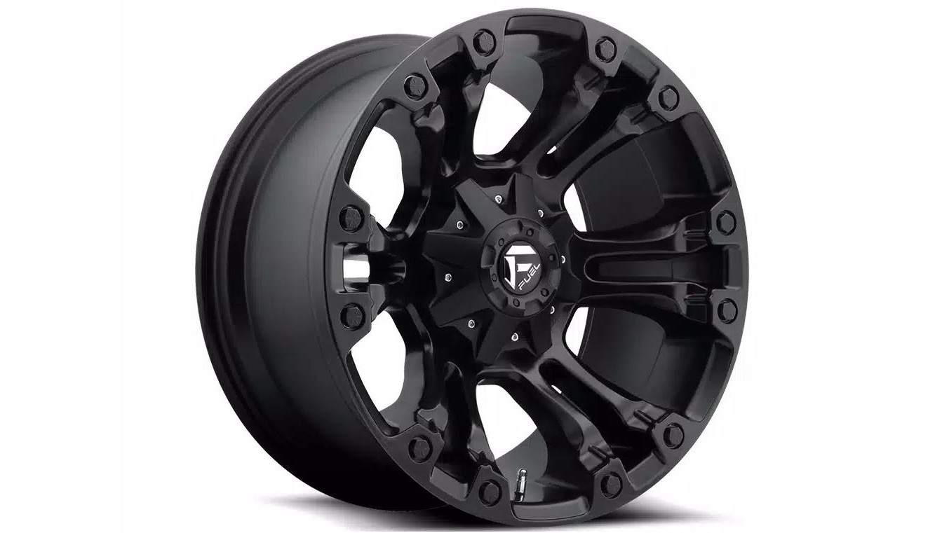 03 fuel matte black vapor wheels