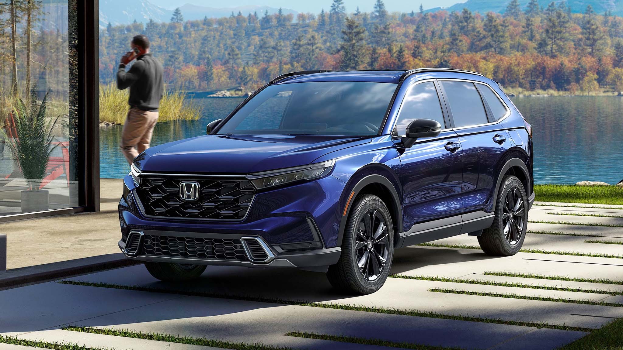 2025 honda cr v sport touring hybrid front view 1