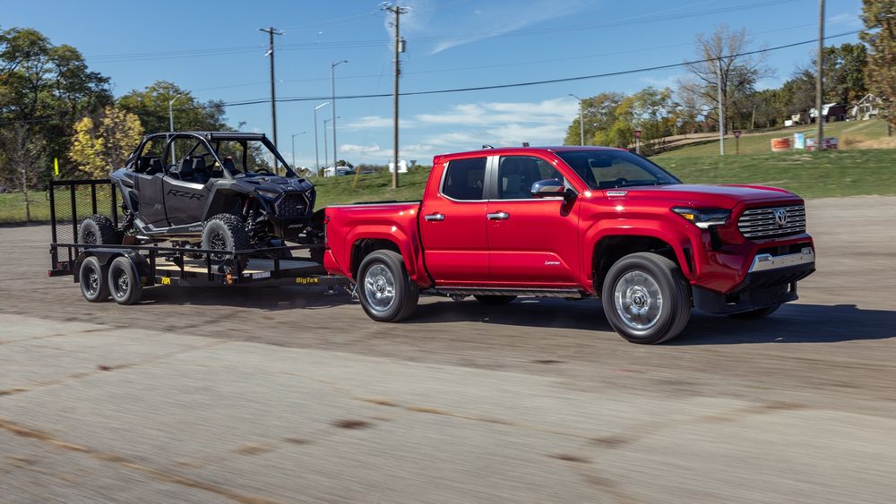 004 2024 Toyota Tacoma Limited Front Three Quarter Motion Towing