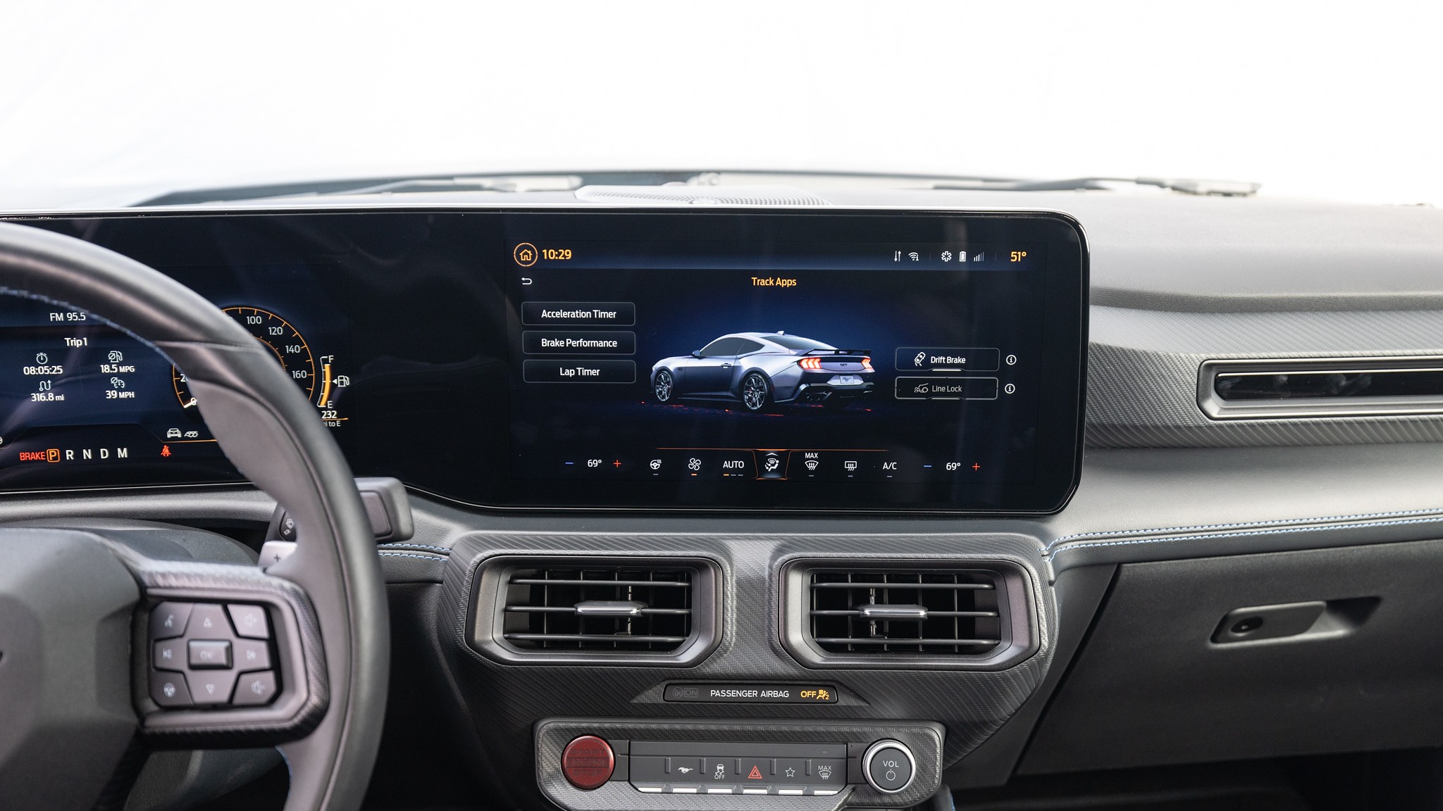 029 2025 Ford Mustang Dark Horse infotainment screen