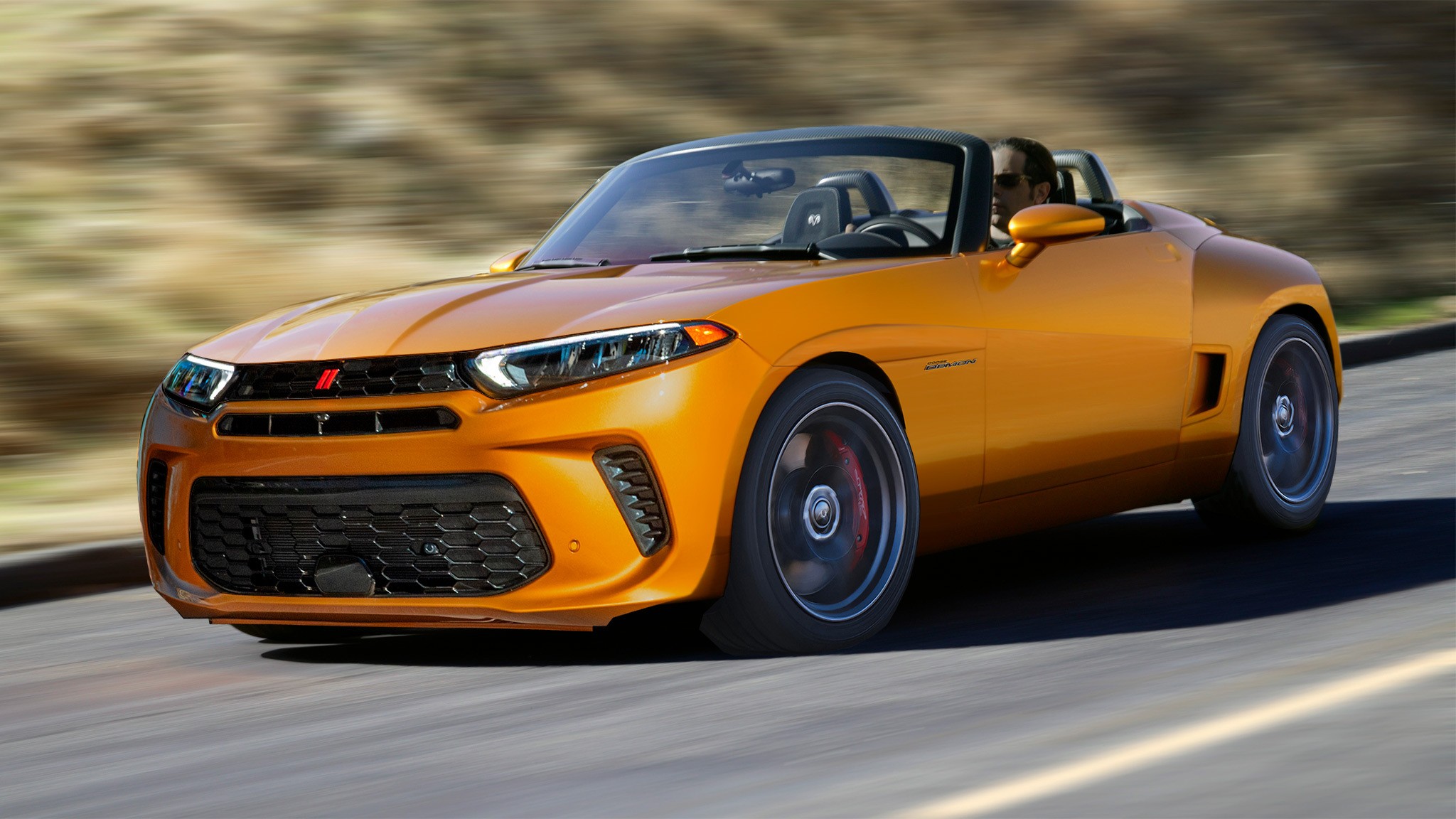 Dodge sports car rendering  1