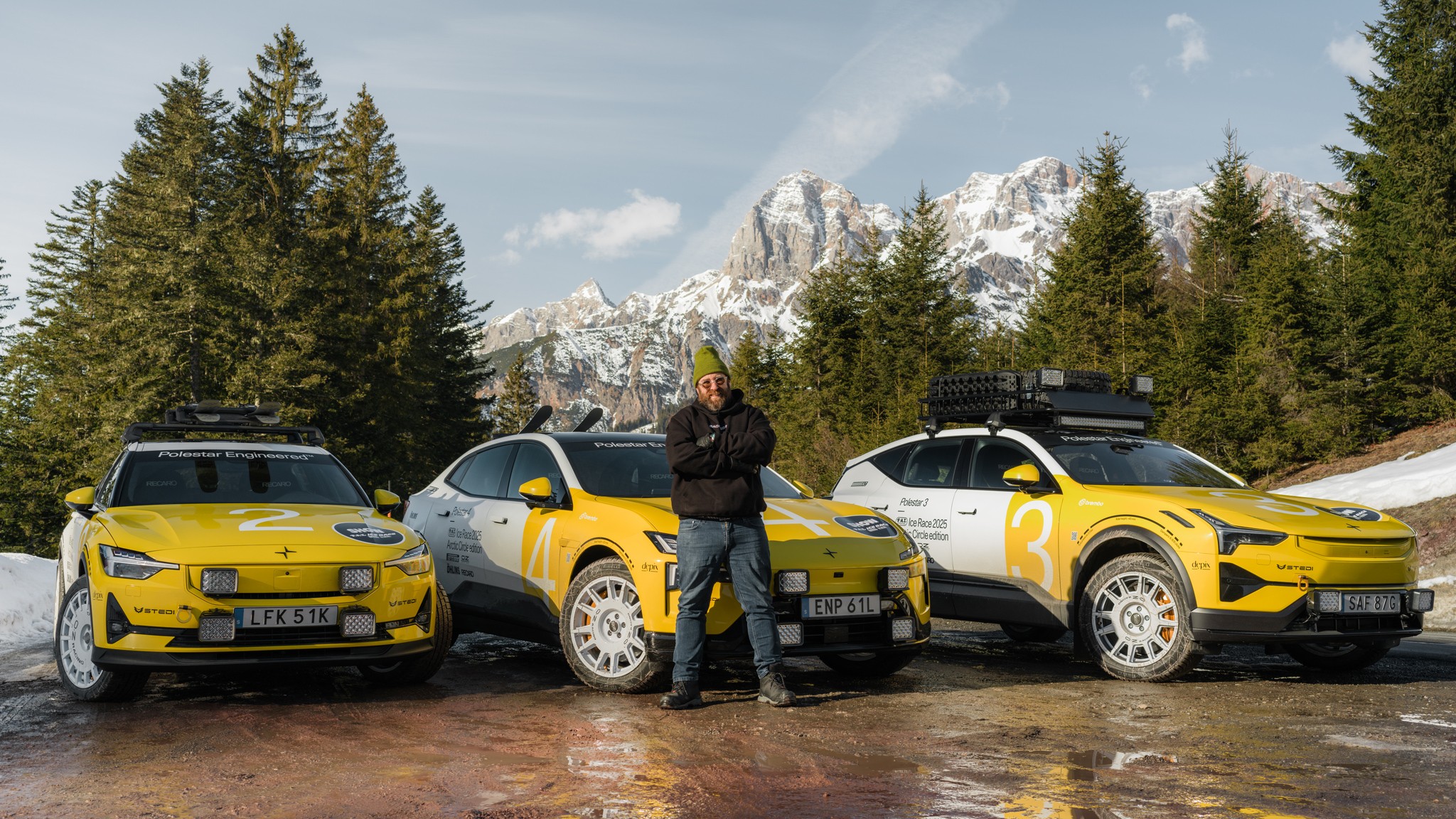 polestar arctic circle drive jonny with cars