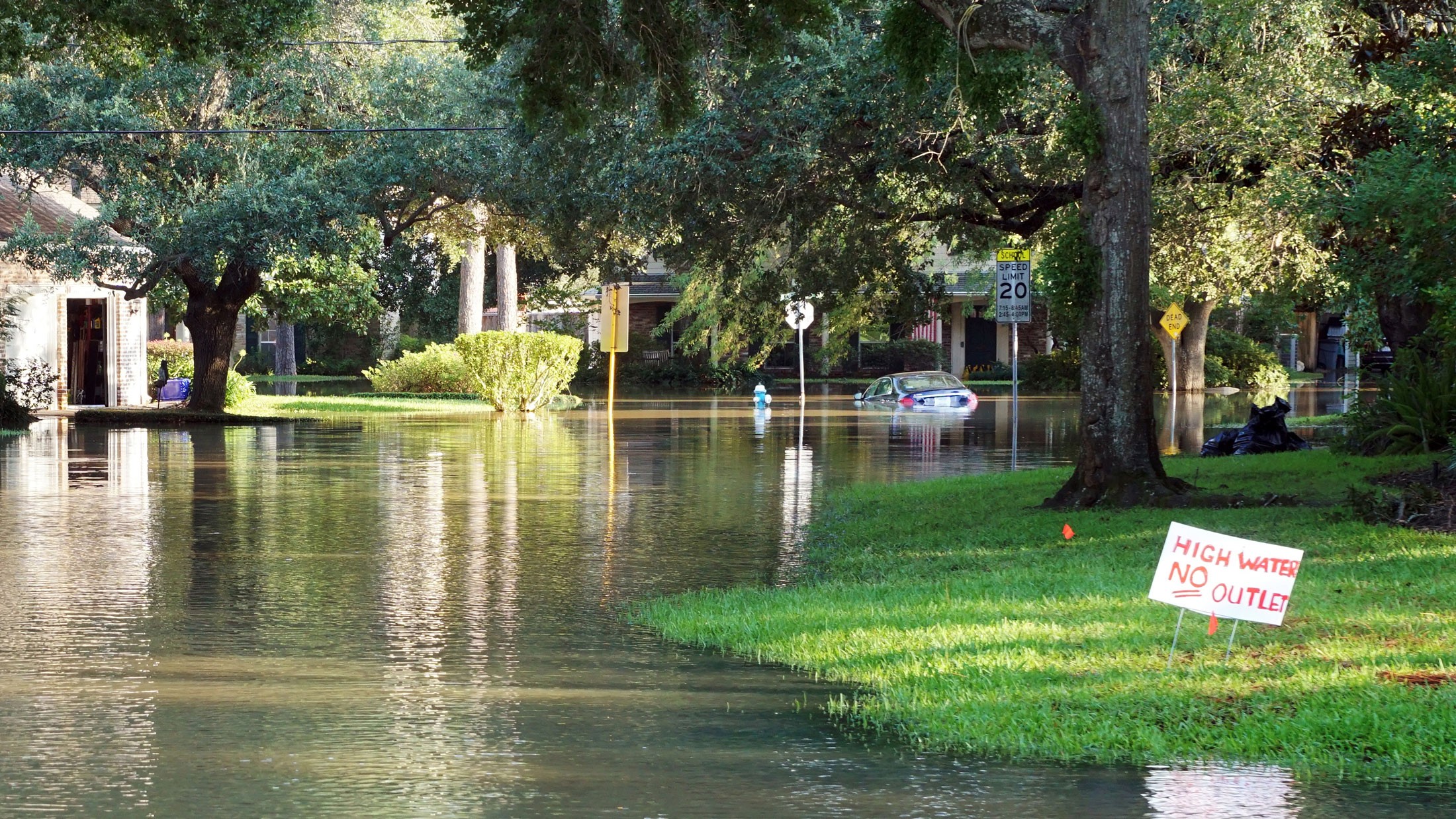 001 flooded car garage protection neighborhood