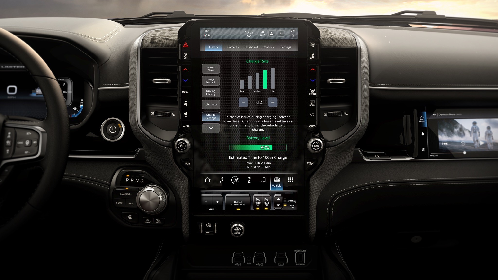 2026 Ram 1500 RAMCHARGER interior LIMITED Charge Settings