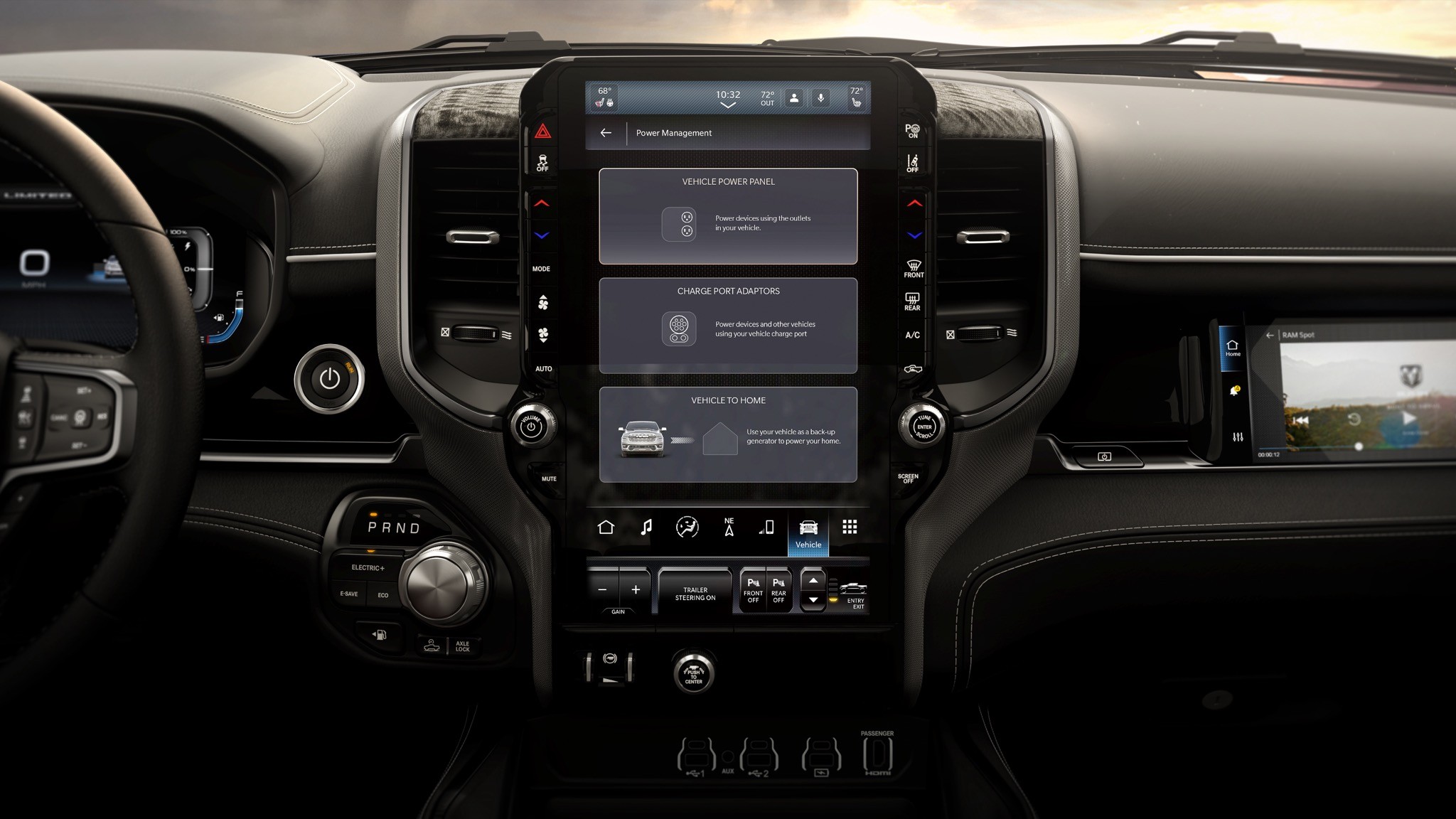2026 Ram 1500 Ramcharger interior Limited Power Management