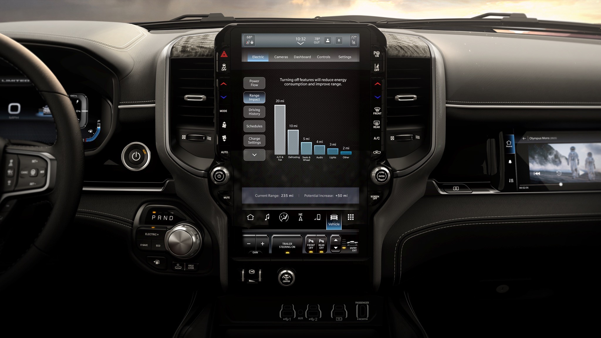 2026 Ram 1500 RAMCHARGER interior LIMITED Range Impact