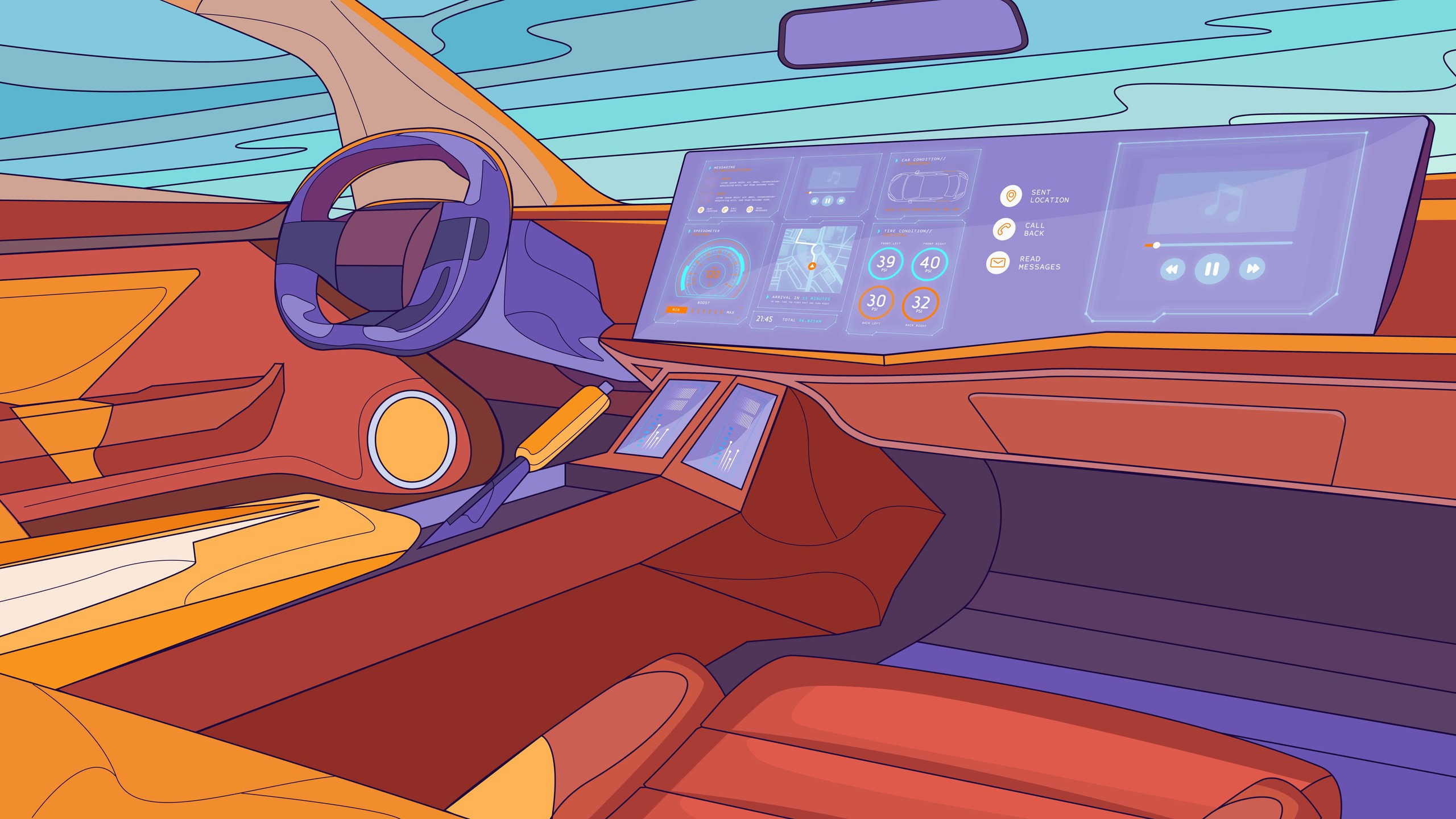 000 modern in car displays motortrend ryan lugo design