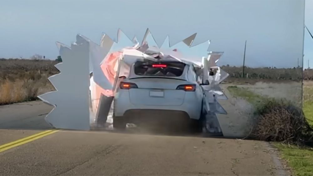 Tesla Model Y fake wall crash 2