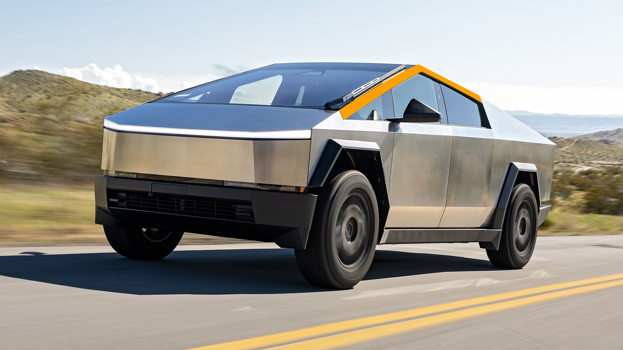 2024 Tesla Cybertruck cant rail highlight