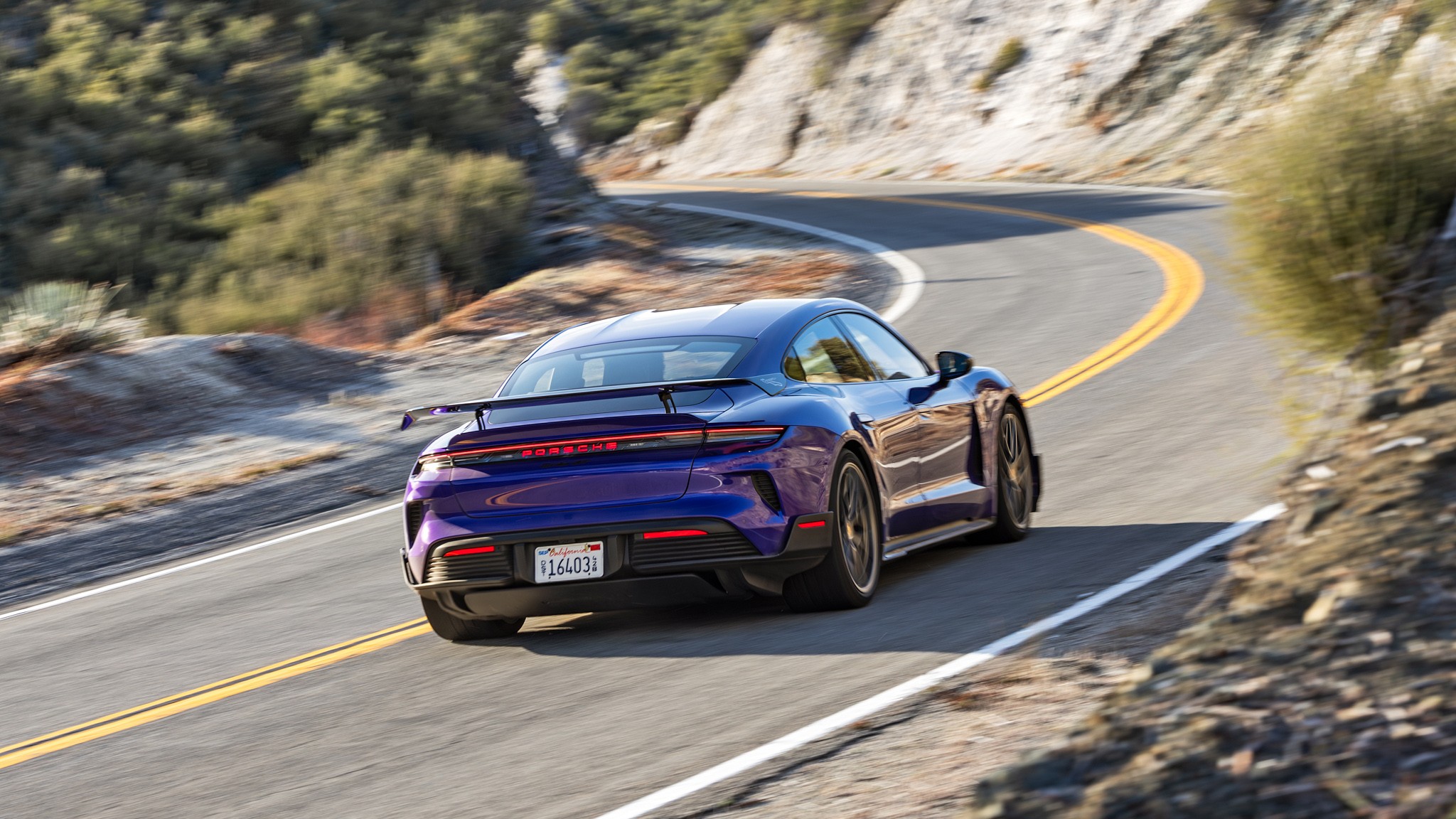 008 2025 Porsche Taycan Turbo GT Weissach Road