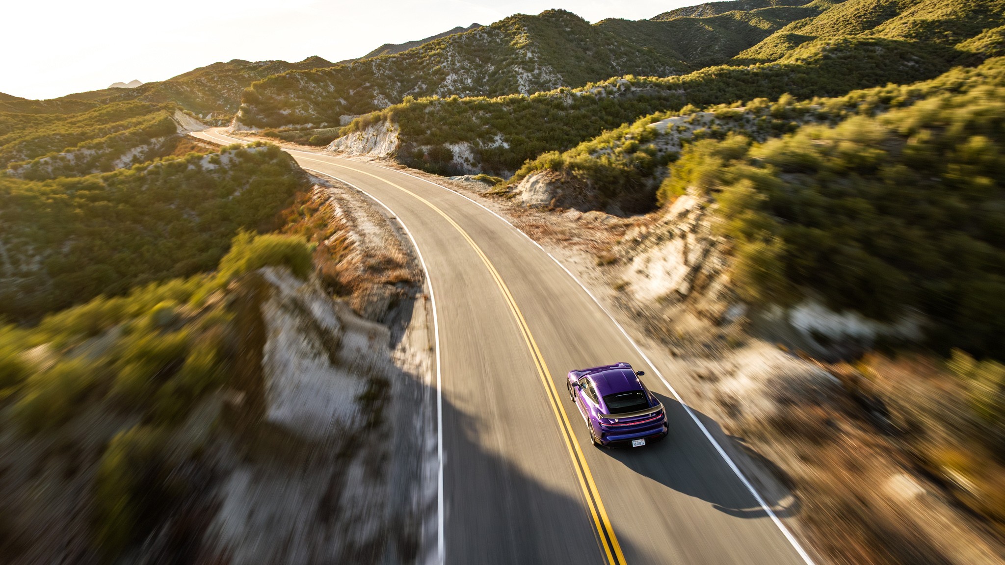 005 2025 Porsche Taycan Turbo GT Weissach Road Drone