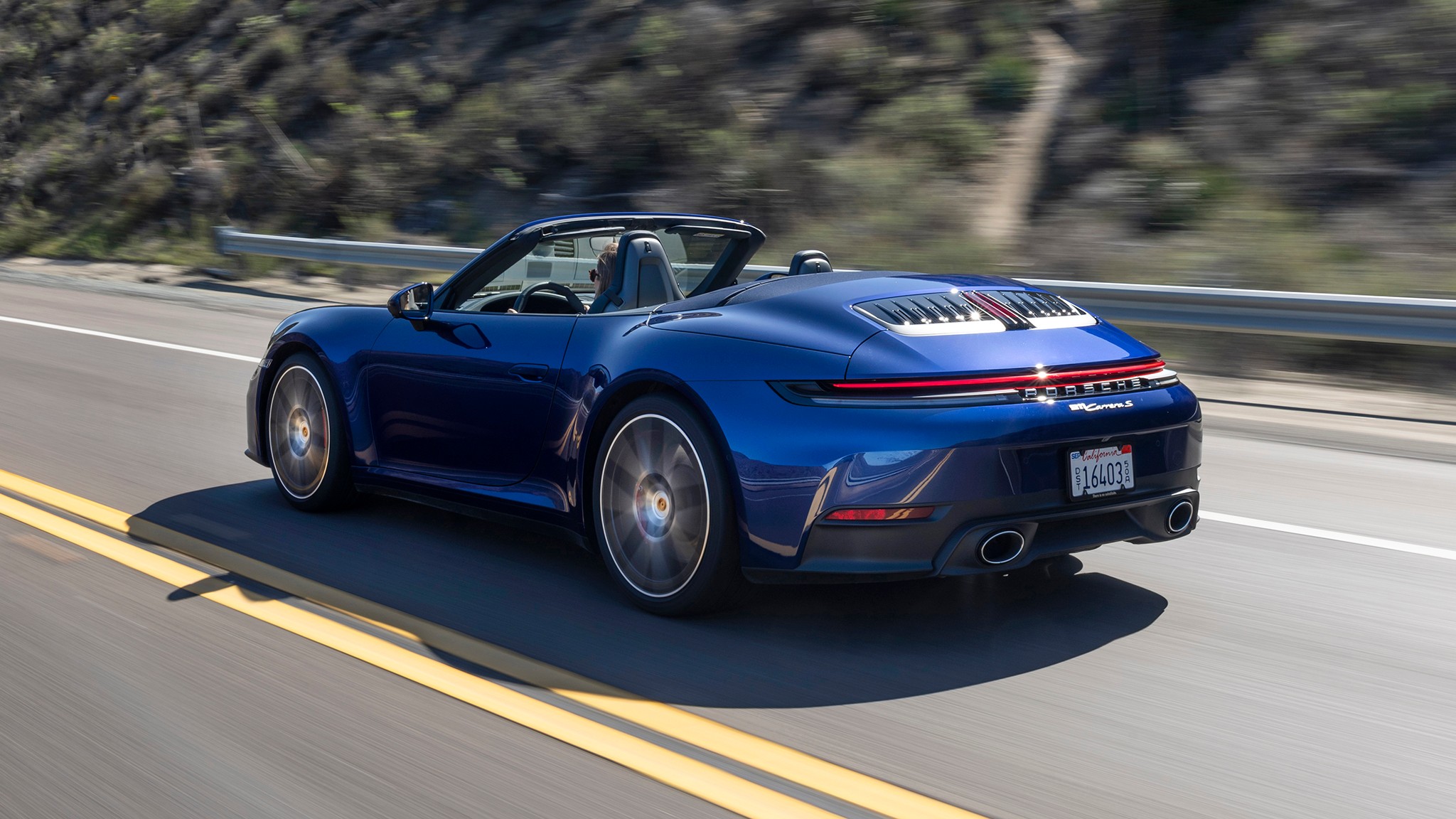 2025 porsche 911 carrera s first drive gentian blue cabriolet 7